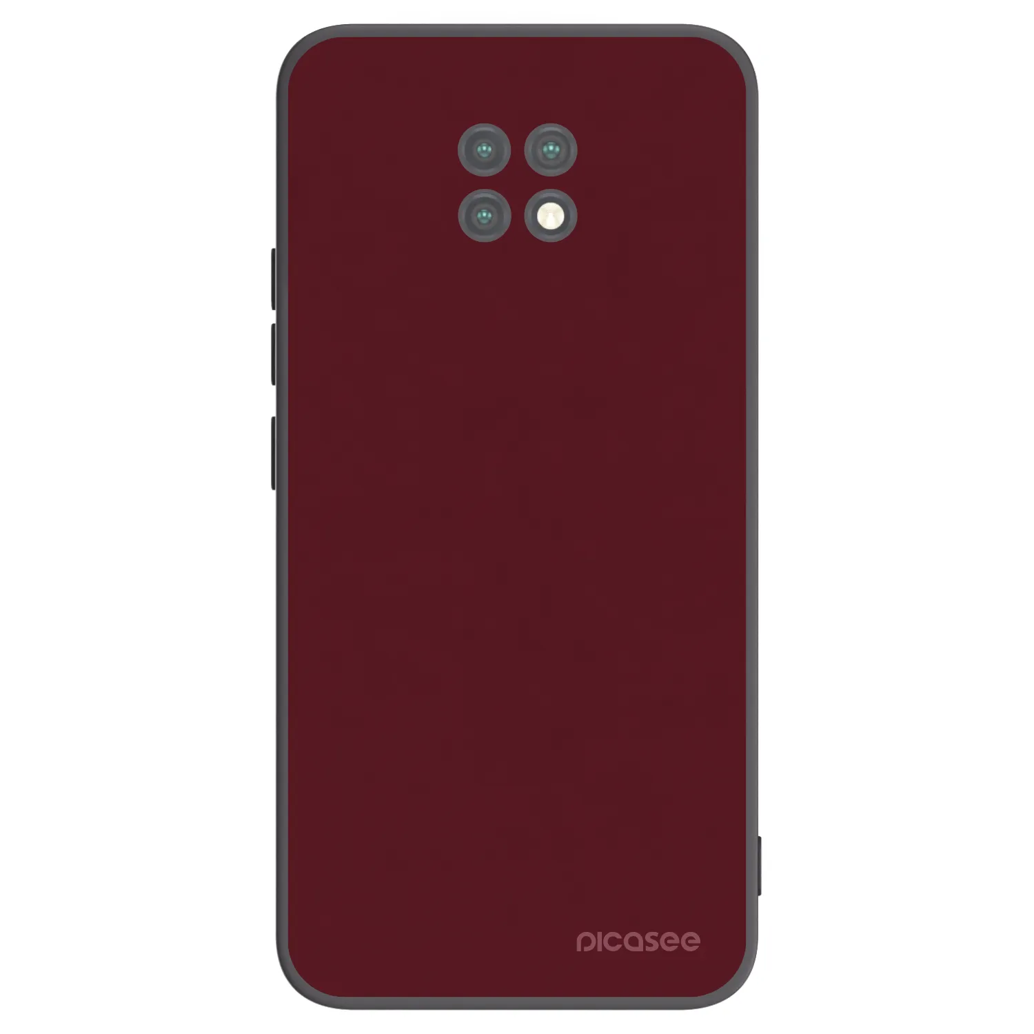 Picasee crna silikonska maskica za Xiaomi Redmi Note 9T - Burgundy red