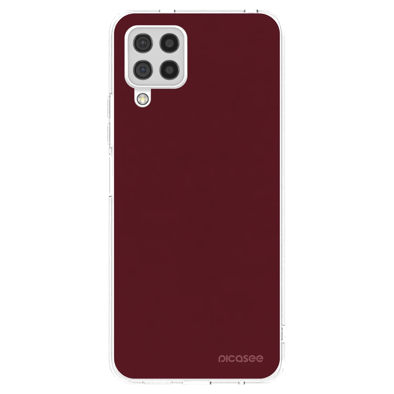 Picasee silikonska prozirna maskica za Samsung Galaxy A22 A225F 4G - Burgundy red