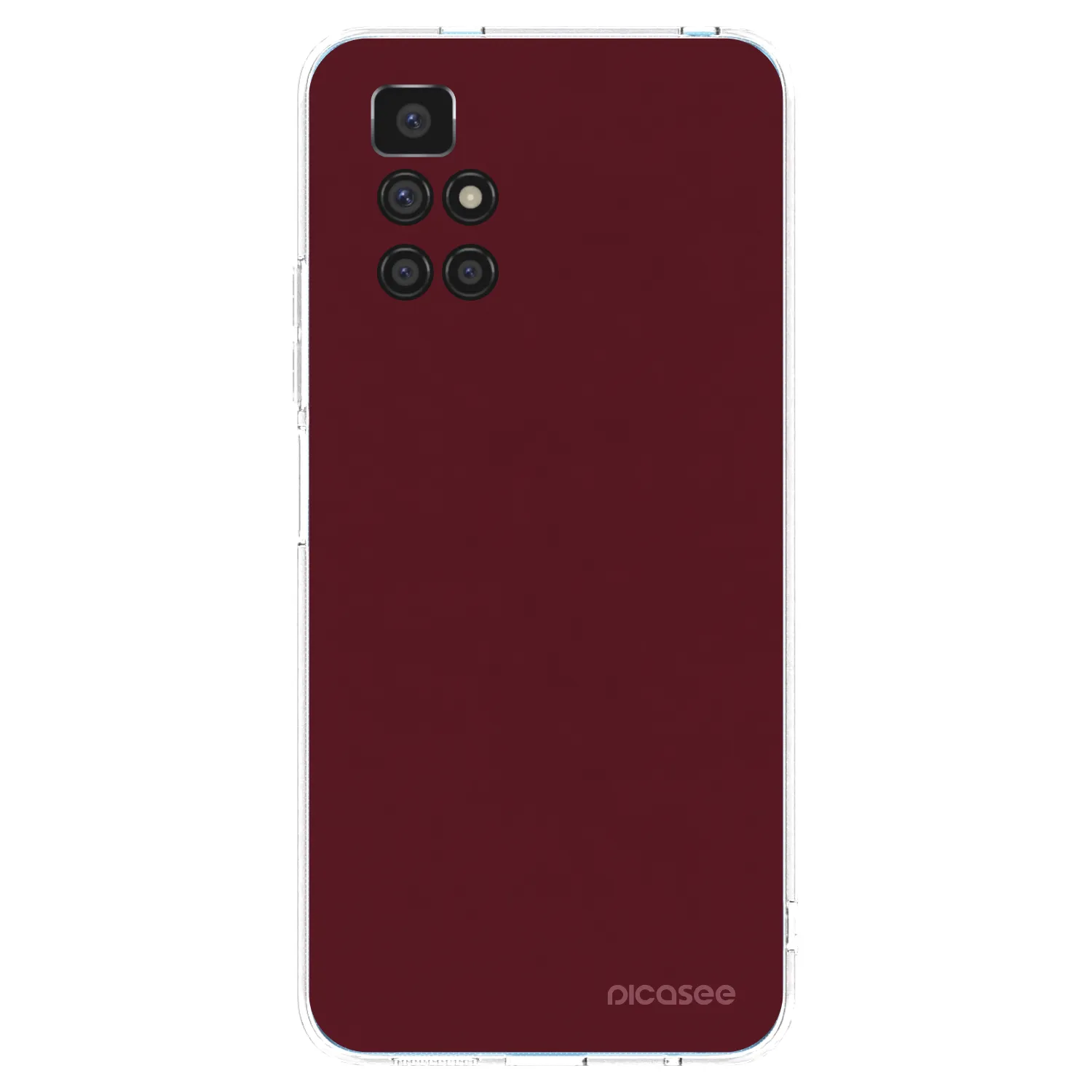 Picasee silikonska prozirna maskica za Xiaomi Redmi 10 - Burgundy red