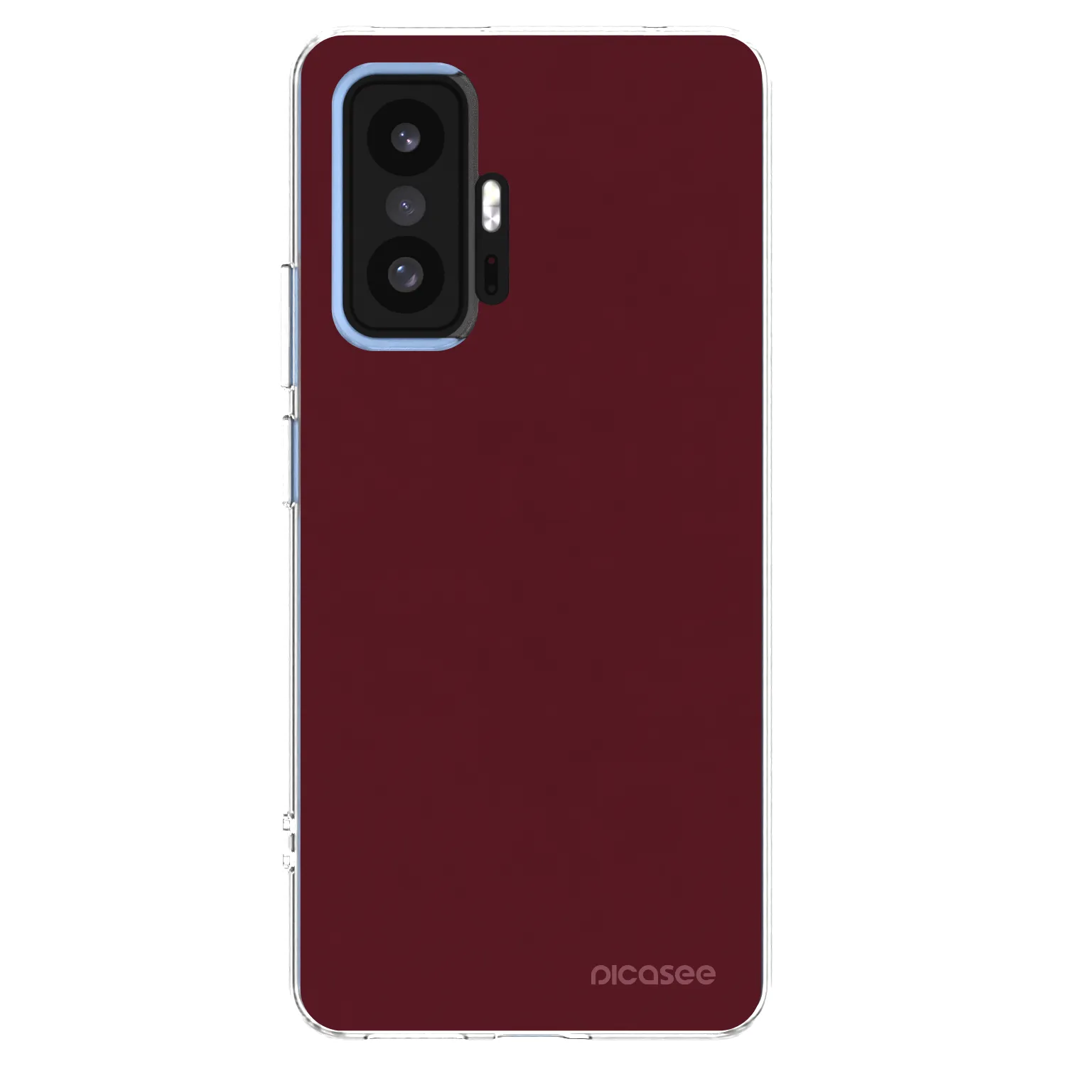 Picasee silikonska prozirna maskica za Xiaomi 11T Pro - Burgundy red