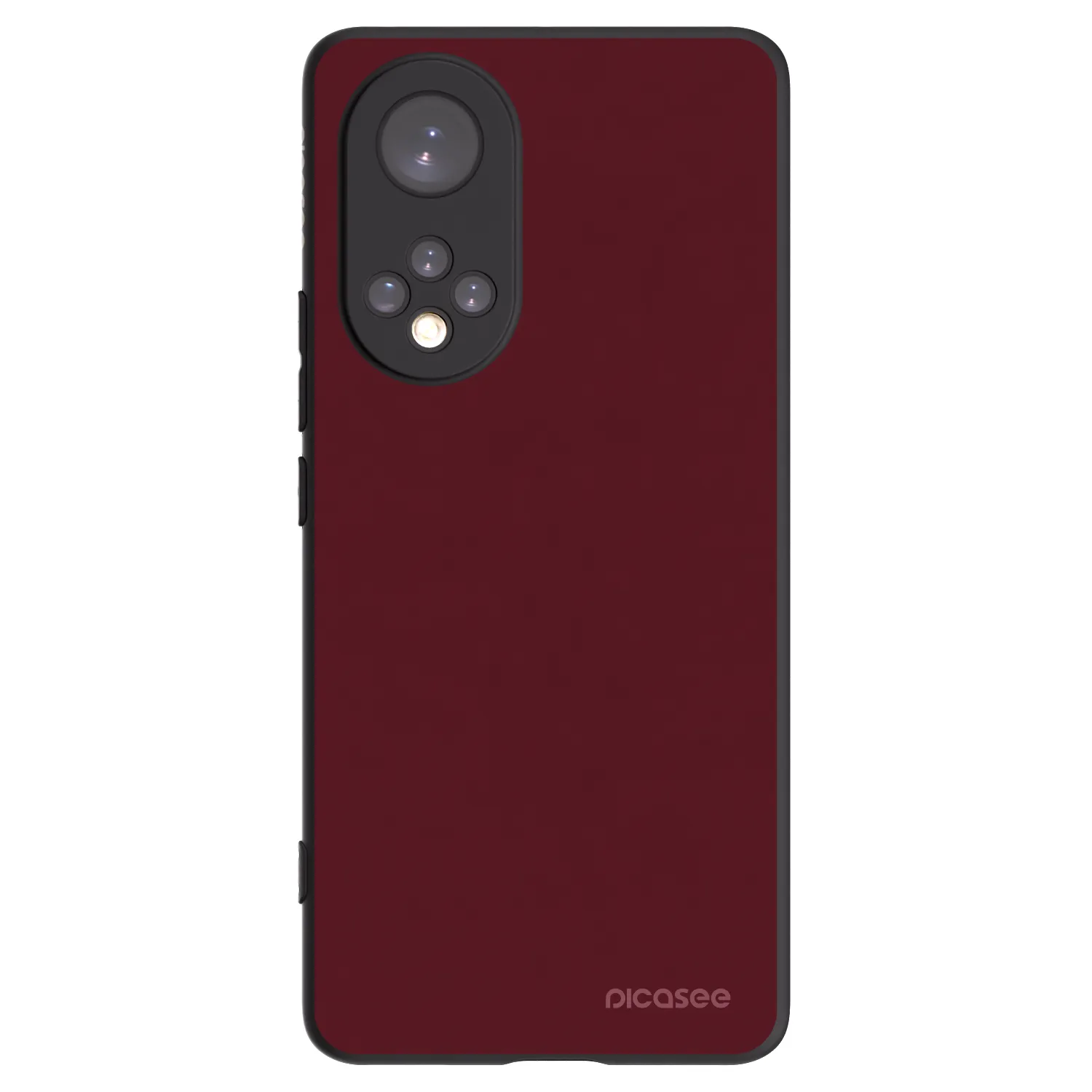 Picasee crna silikonska maskica za Honor 50 5G - Burgundy red