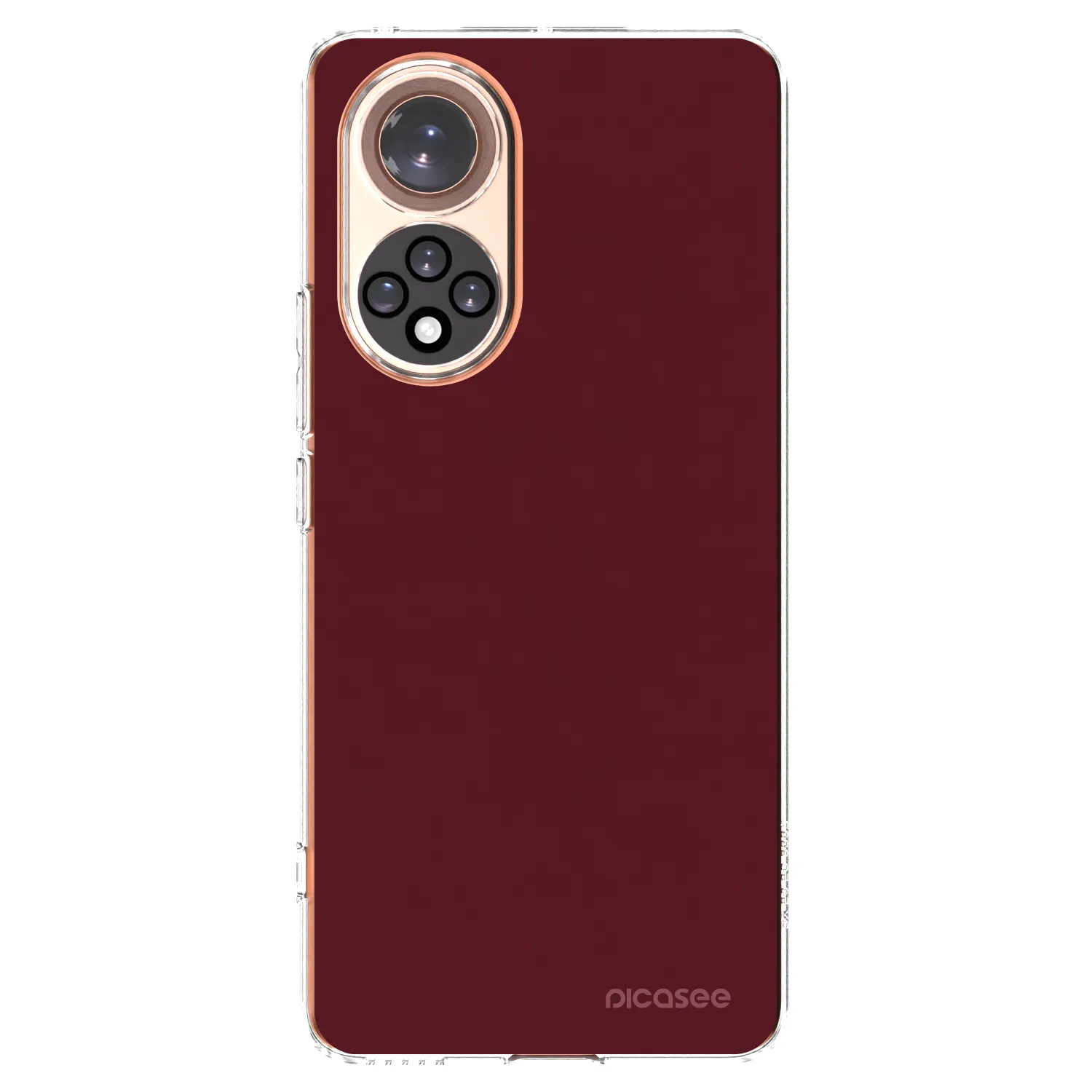 Picasee silikonska prozirna maskica za Huawei Nova 9 - Burgundy red