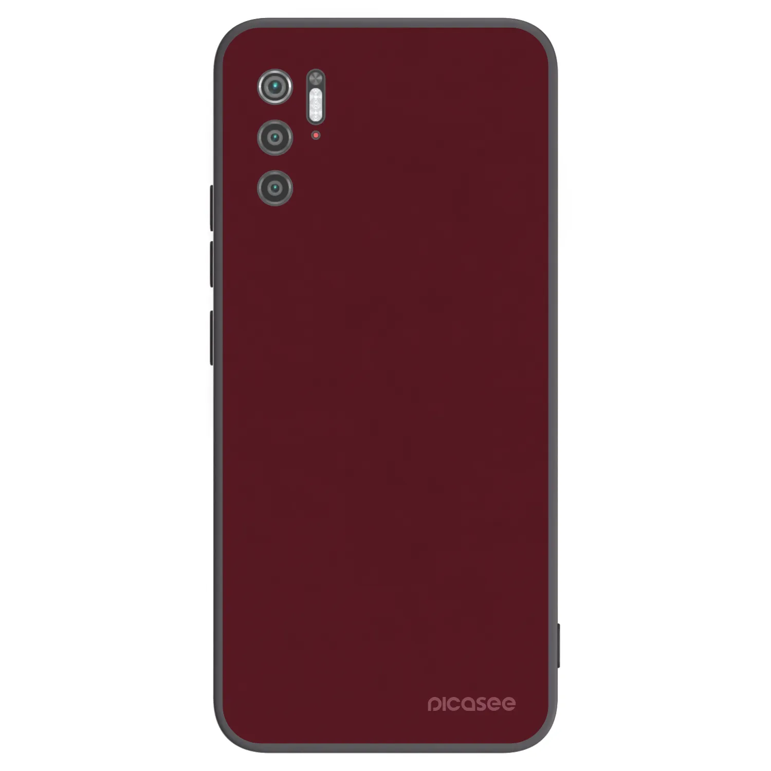 Picasee crna silikonska maskica za Xiaomi Poco M3 Pro 5G - Burgundy red