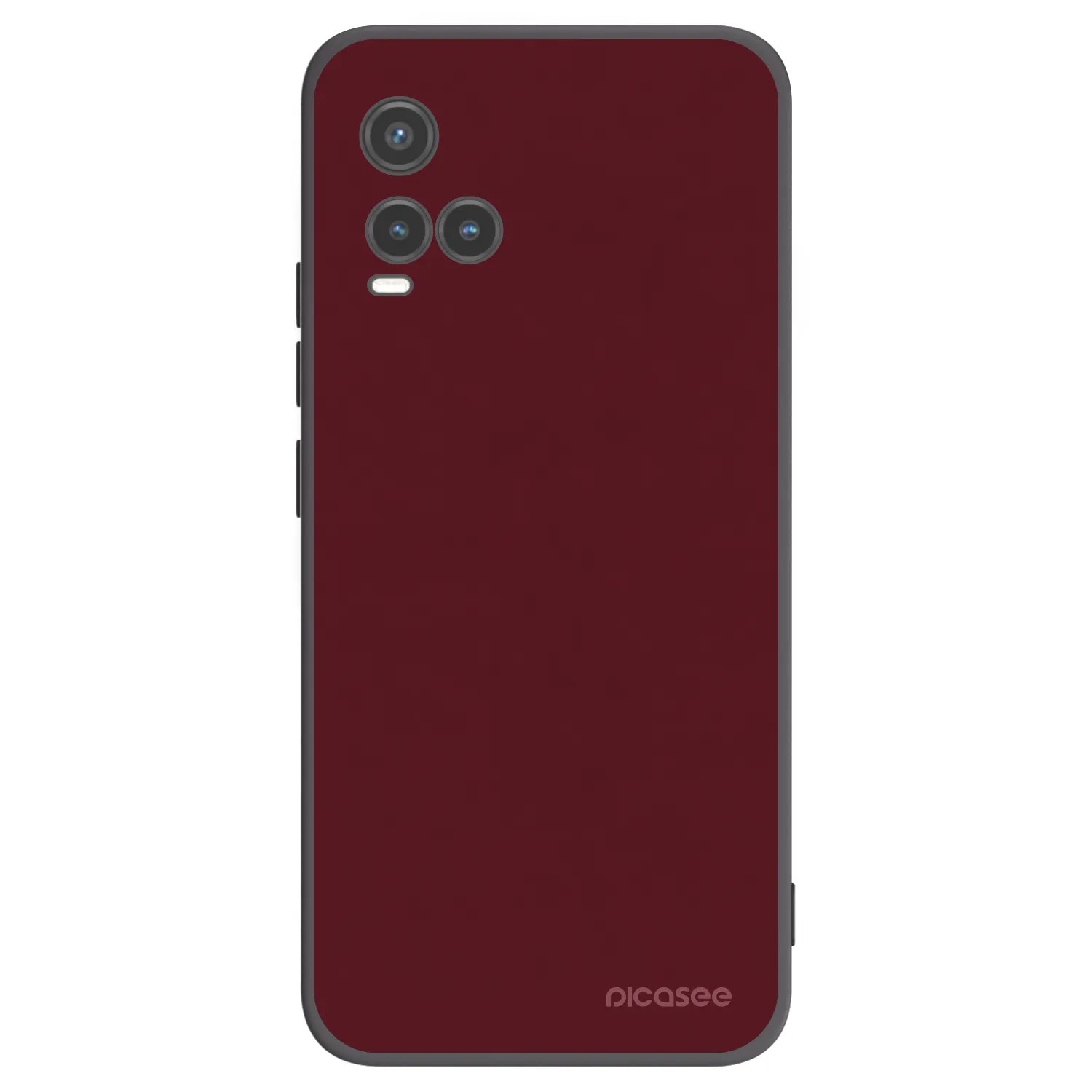 Picasee crna silikonska maskica za Vivo Y33s - Burgundy red