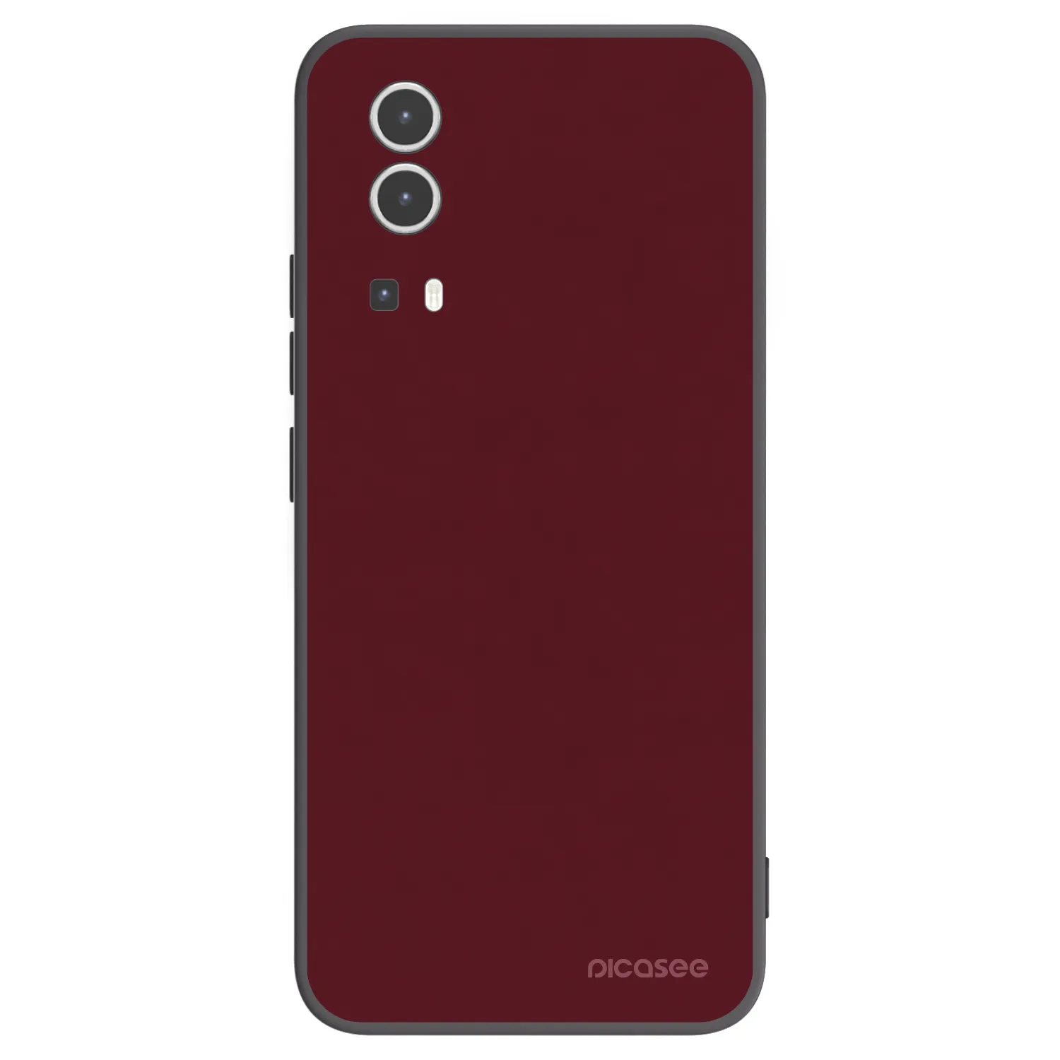 Picasee crna silikonska maskica za Vivo Y72 5G - Burgundy red