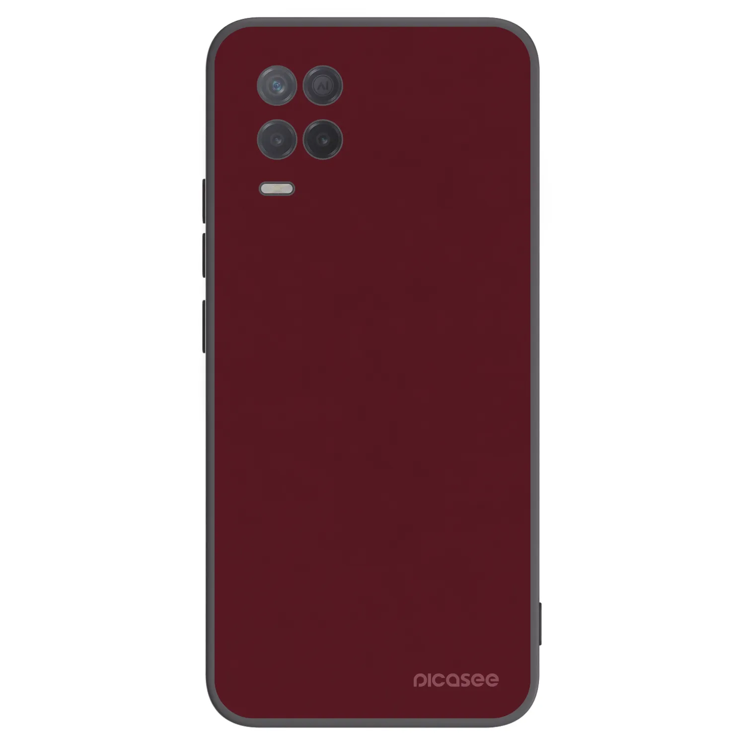 Picasee crna silikonska maskica za Realme 8 5G - Burgundy red