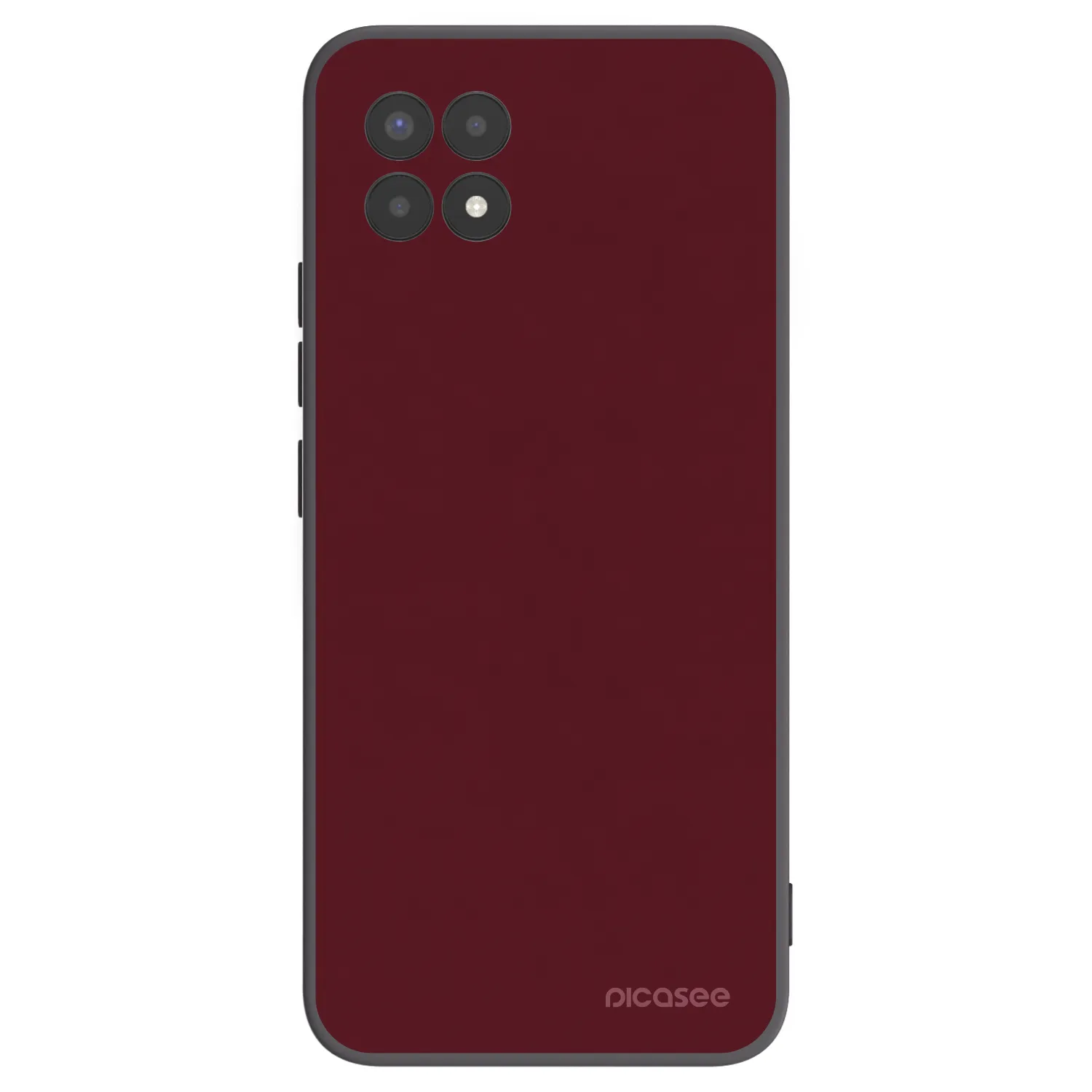 Picasee crna silikonska maskica za Realme 8i - Burgundy red