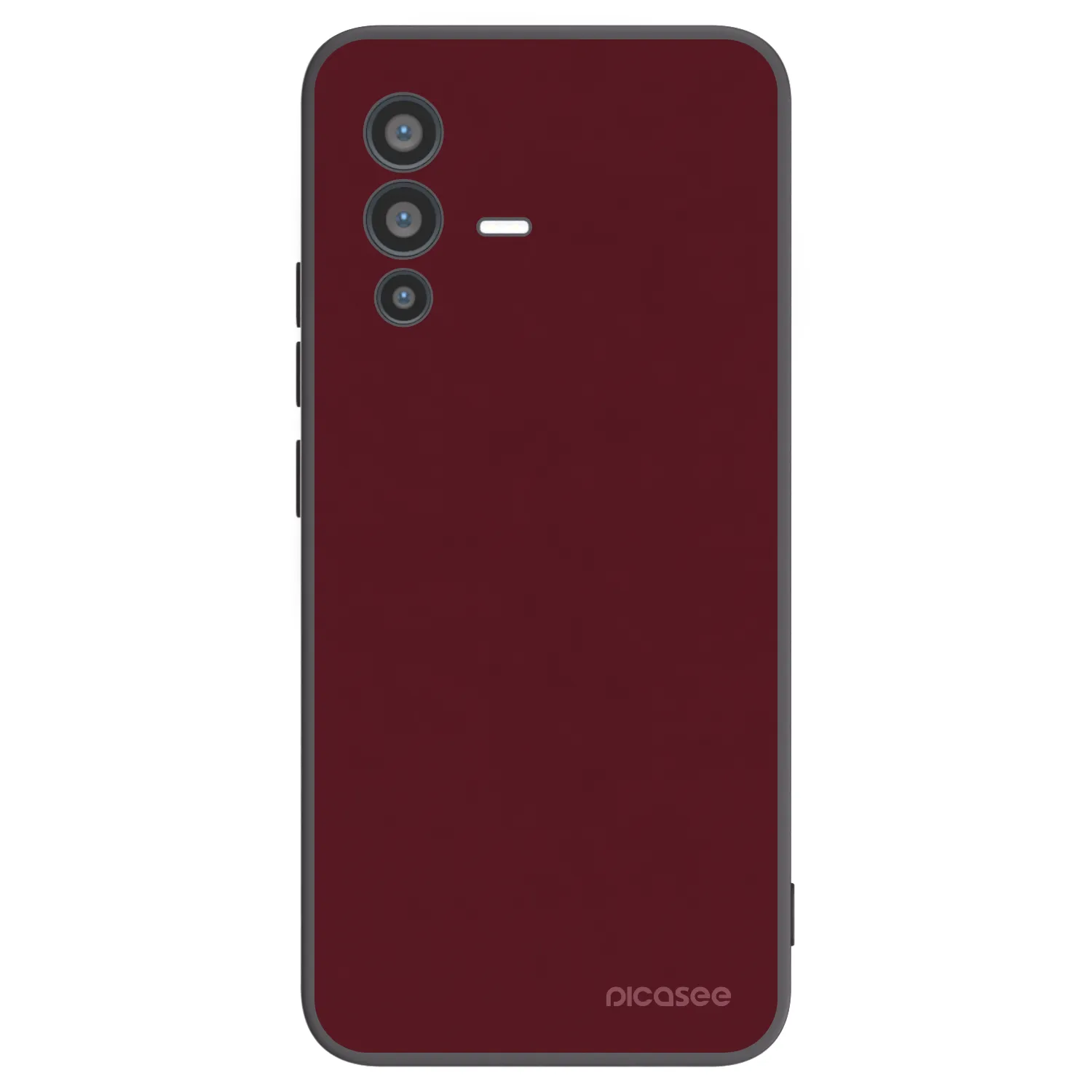 Picasee crna silikonska maskica za Vivo V23 5G - Burgundy red