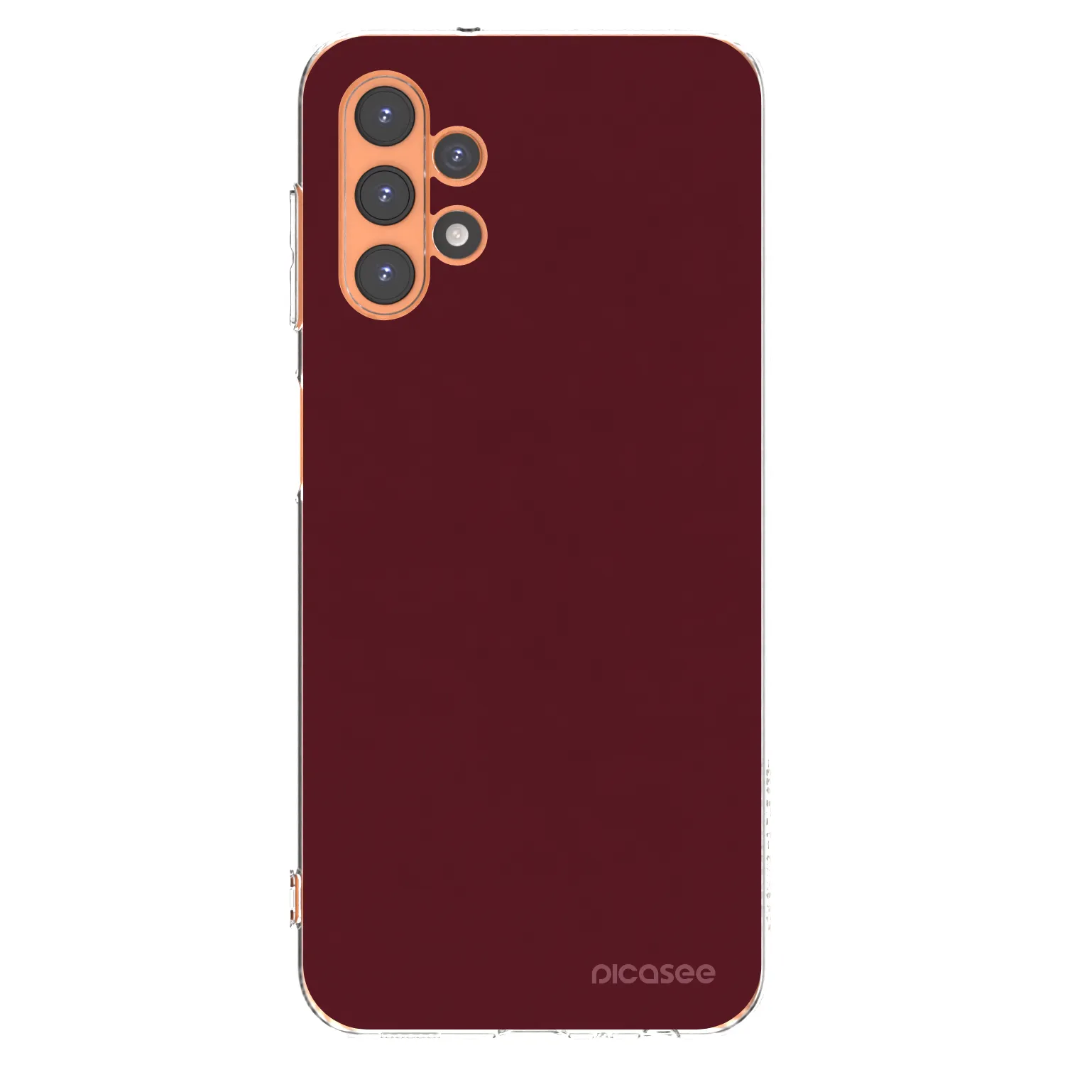 Picasee silikonska prozirna maskica za Samsung Galaxy A13 4G A135 - Burgundy red