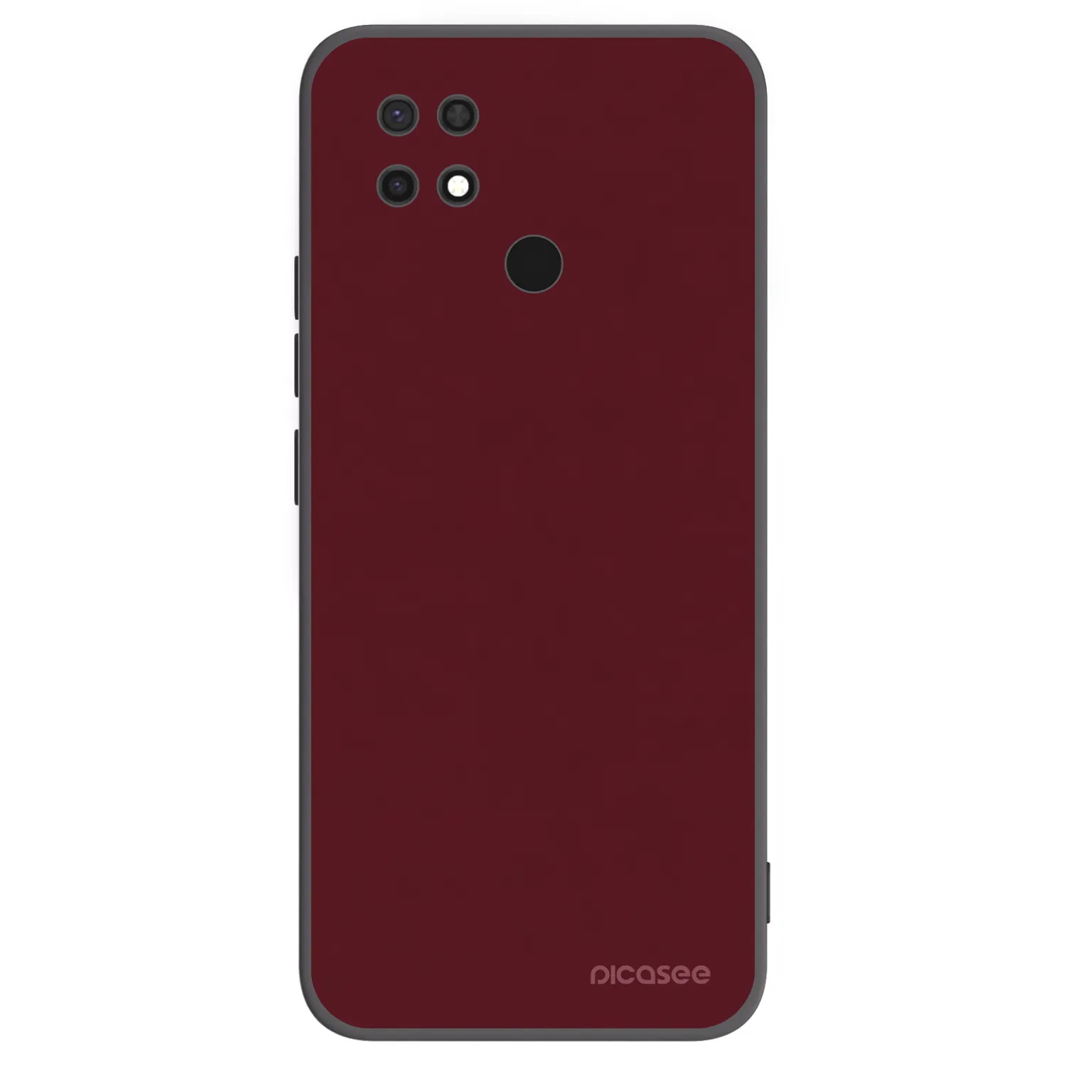 Picasee crna silikonska maskica za Xiaomi Redmi 10C - Burgundy red