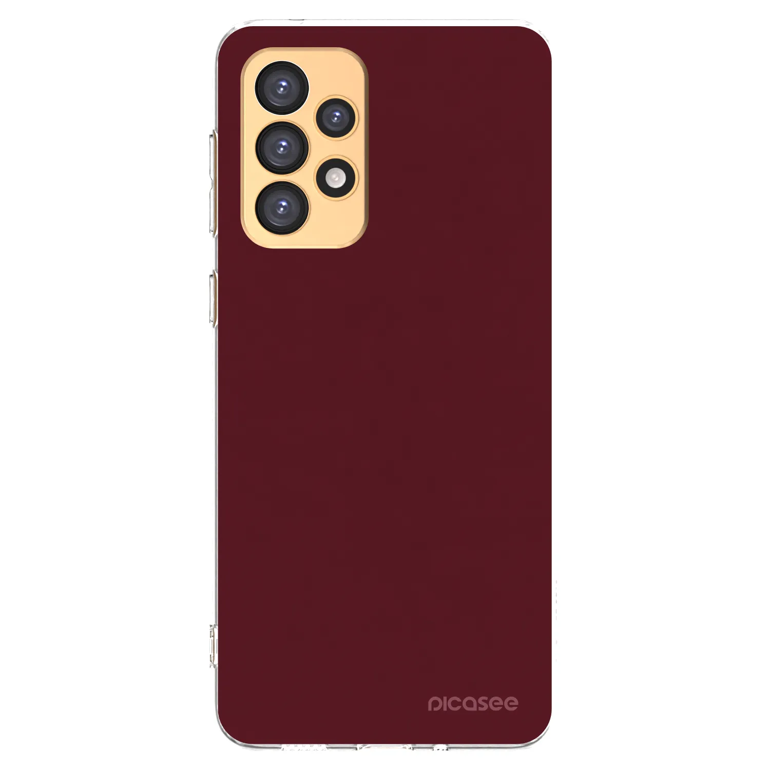 Picasee silikonska prozirna maskica za Samsung Galaxy A33 5G A336 - Burgundy red