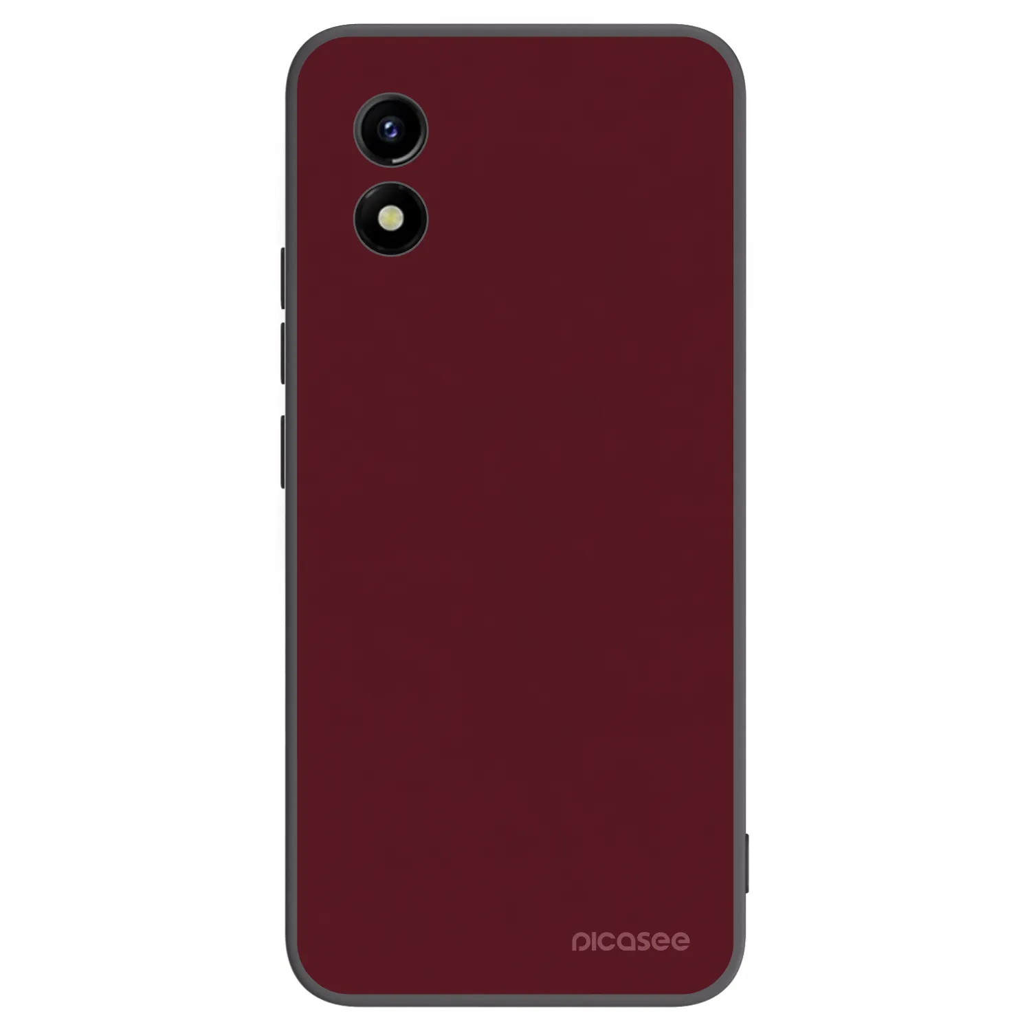 Picasee crna silikonska maskica za Vivo Y01 - Burgundy red