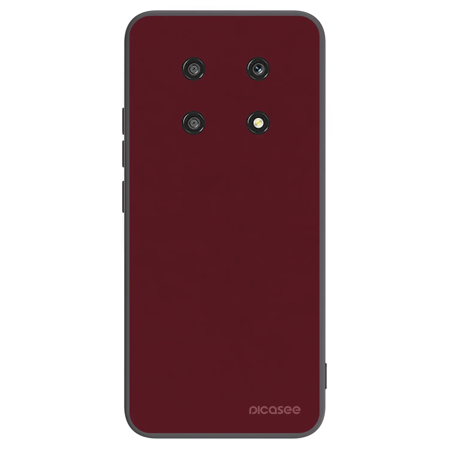 Picasee crna silikonska maskica za Honor Magic4 Lite 5G - Burgundy red