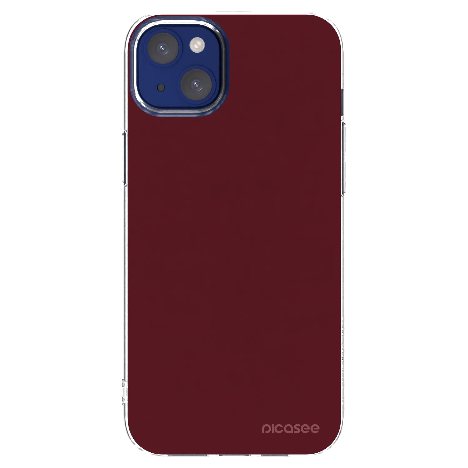 Picasee silikonska prozirna maskica za Apple iPhone 14 Plus - Burgundy red