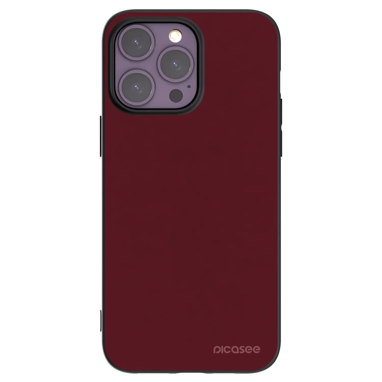 Picasee crna silikonska maskica za Apple iPhone 14 Pro Max - Burgundy red