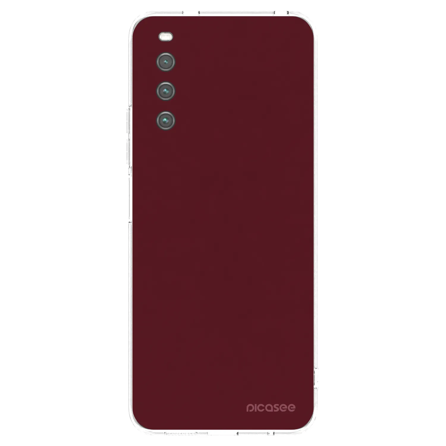 Picasee silikonska prozirna maskica za Sony Xperia 10 IV 5G - Burgundy red