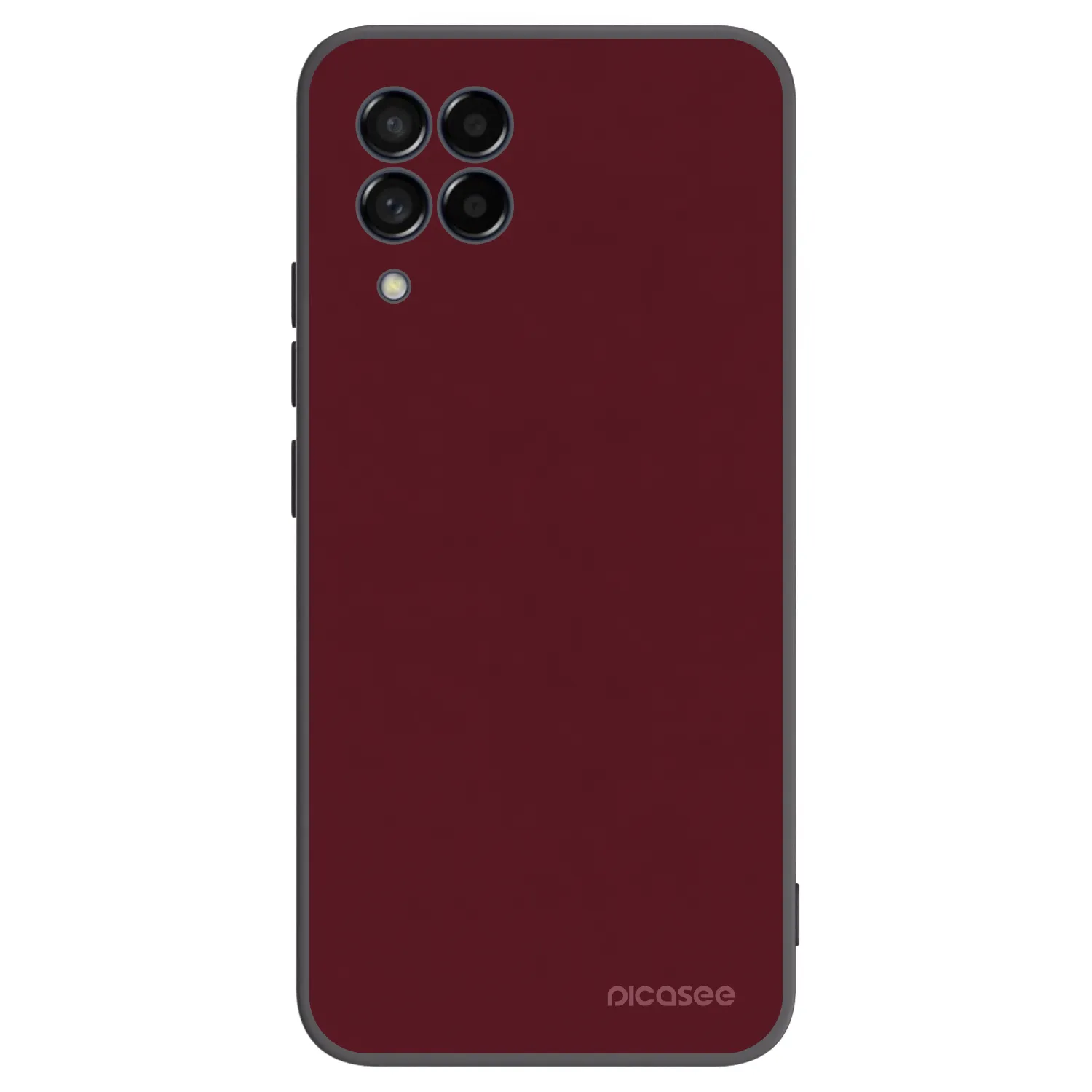 Picasee crna silikonska maskica za Samsung Galaxy M53 5G - Burgundy red