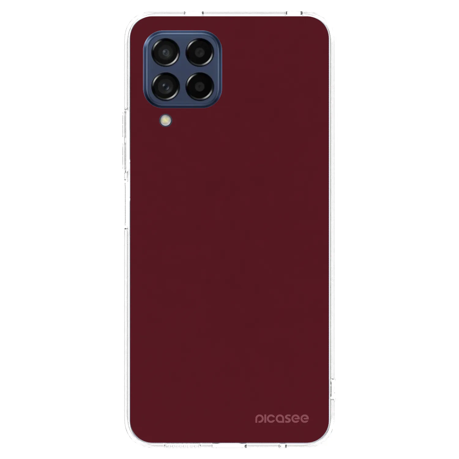 Picasee silikonska prozirna maskica za Samsung Galaxy M53 5G - Burgundy red