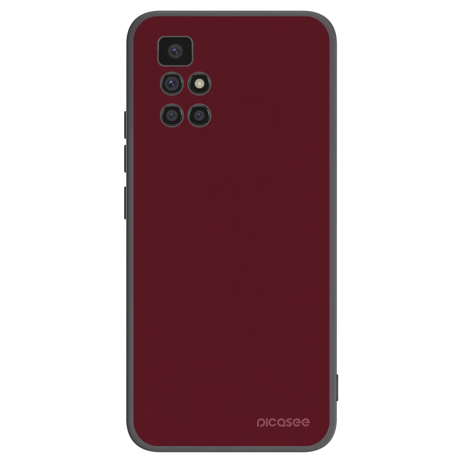 Picasee crna silikonska maskica za Xiaomi Redmi 10 (2022) - Burgundy red