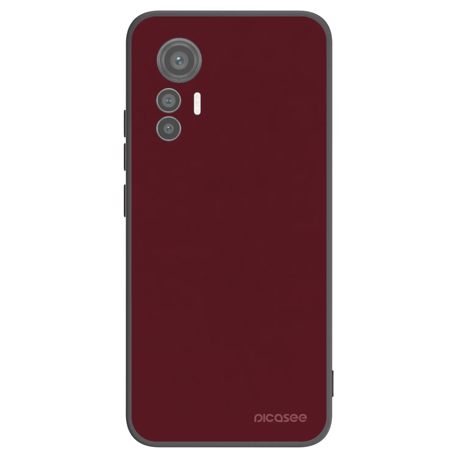 Picasee crna silikonska maskica za Xiaomi 12 Lite - Burgundy red