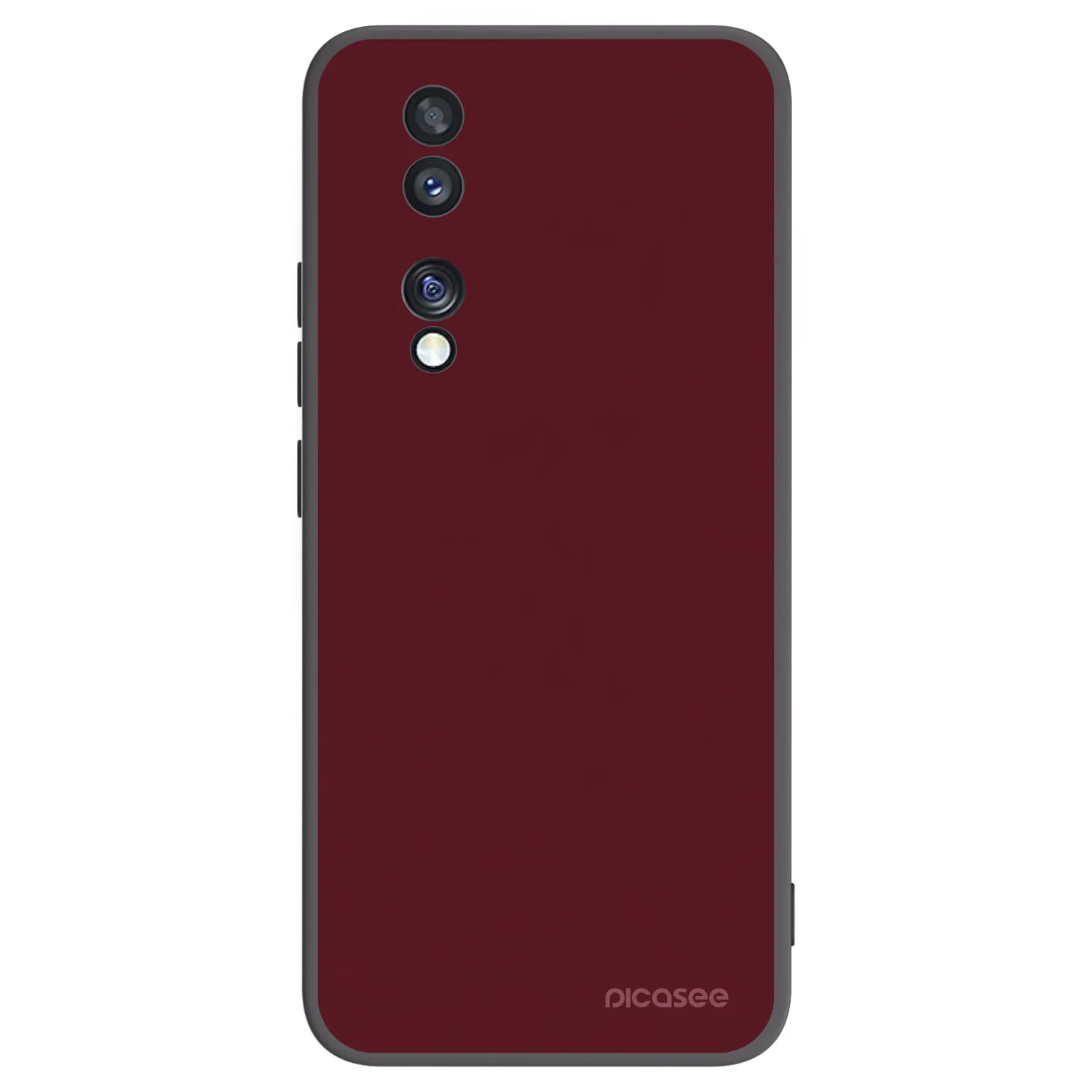 Picasee crna silikonska maskica za Honor 70 - Burgundy red