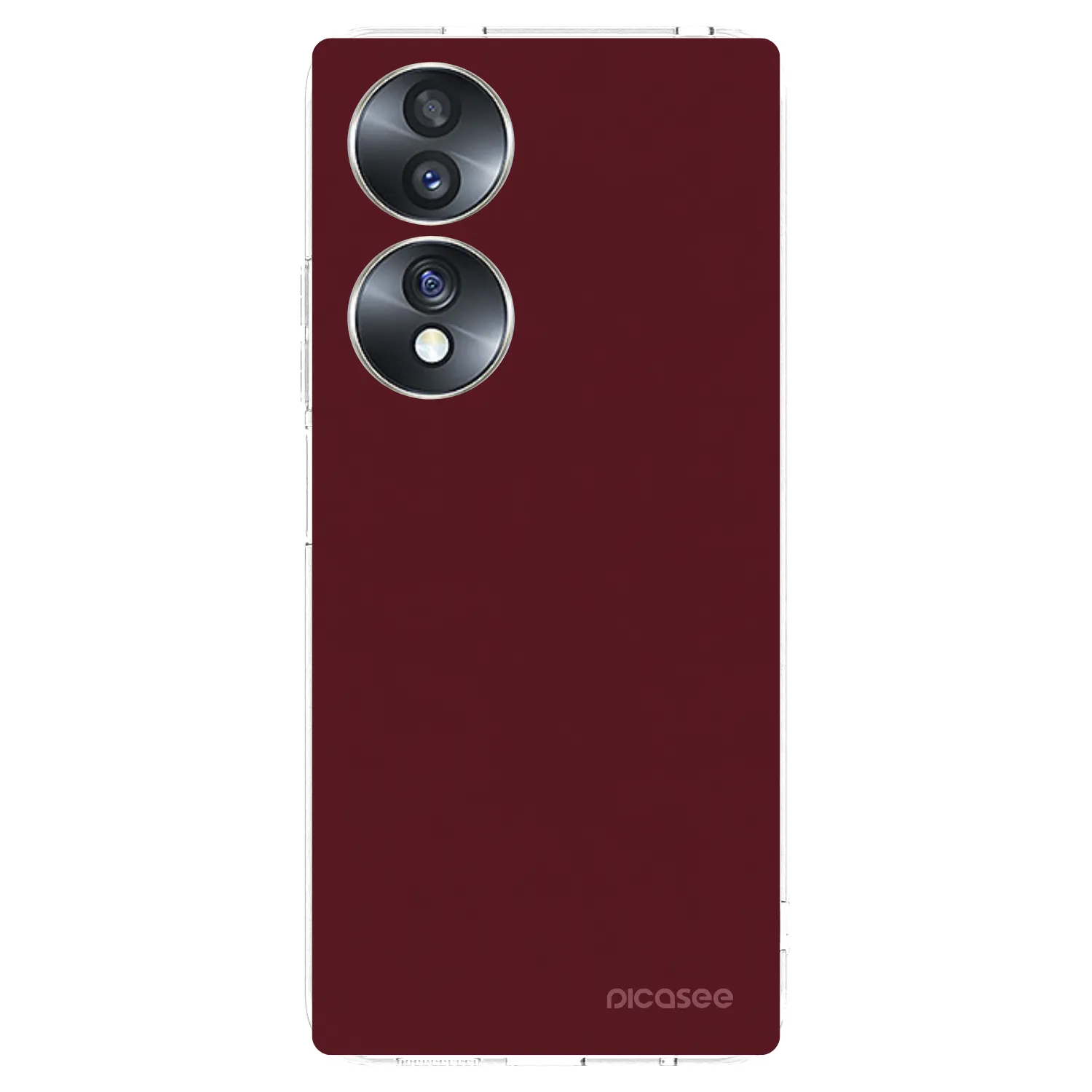 Picasee silikonska prozirna maskica za Honor 70 - Burgundy red
