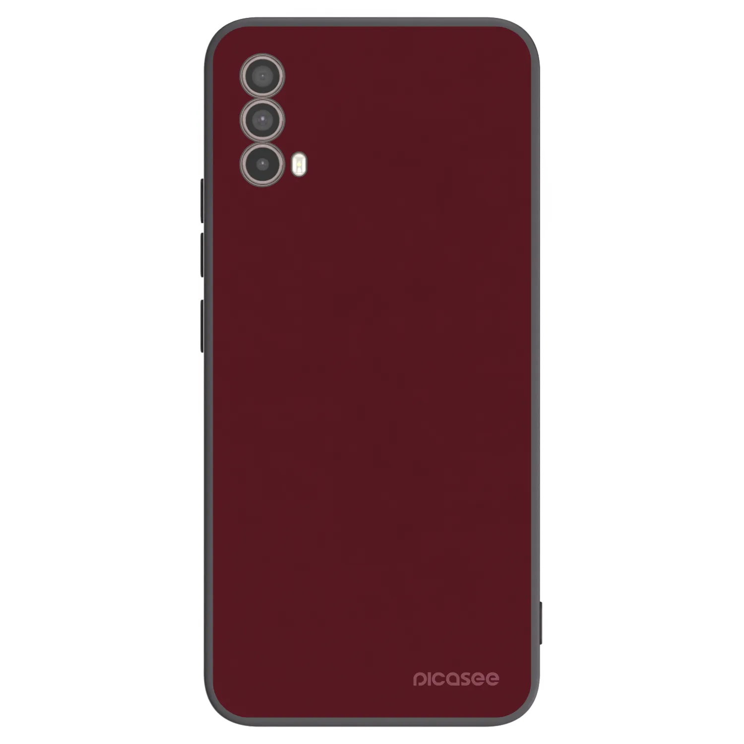 Picasee crna silikonska maskica za Motorola Moto E40 - Burgundy red