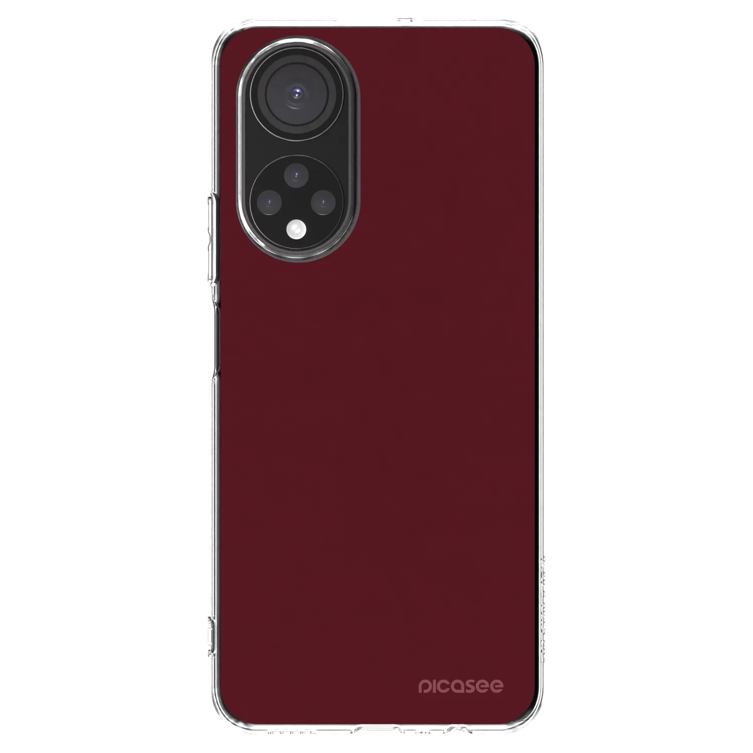 Picasee silikonska prozirna maskica za Honor X7 - Burgundy red