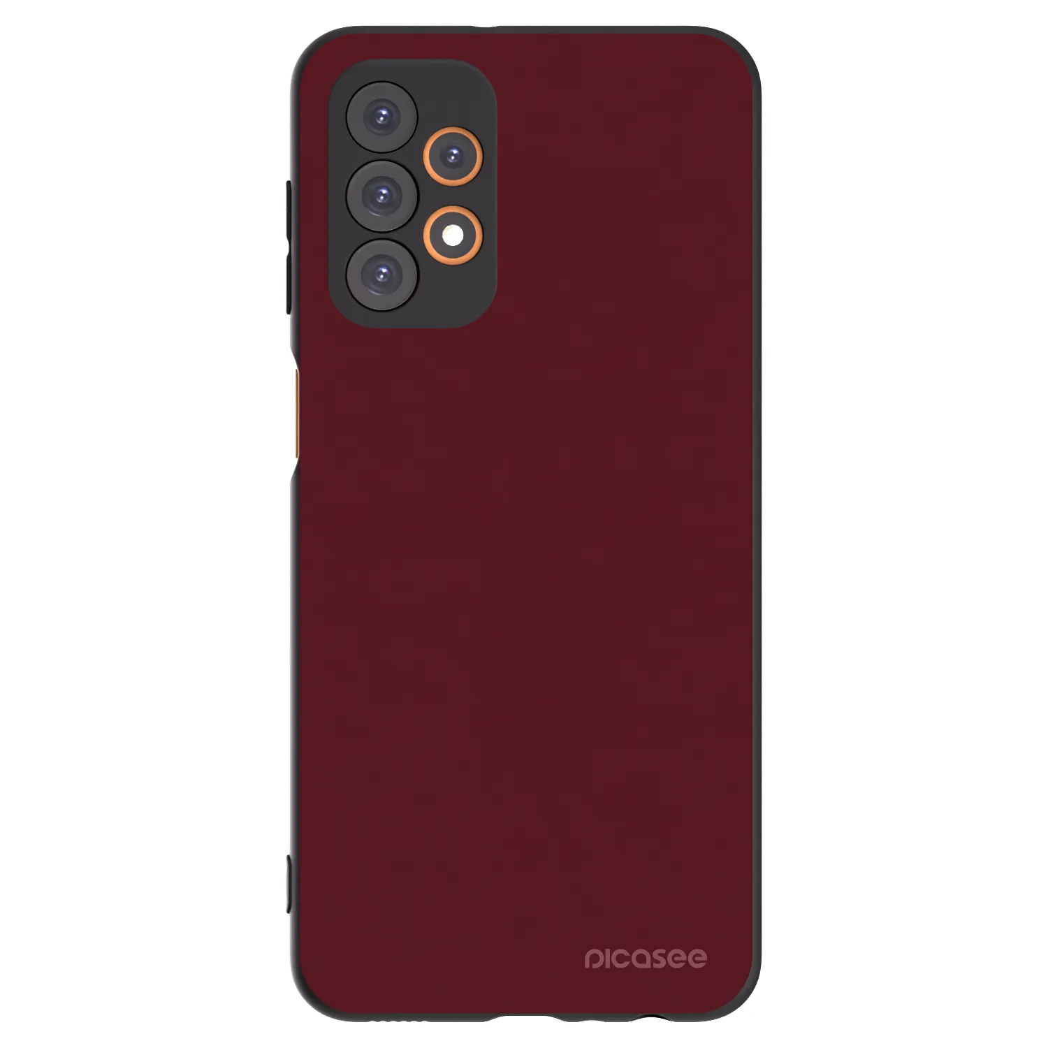 Picasee crna silikonska maskica za Samsung Galaxy A23 A235F 4G - Burgundy red