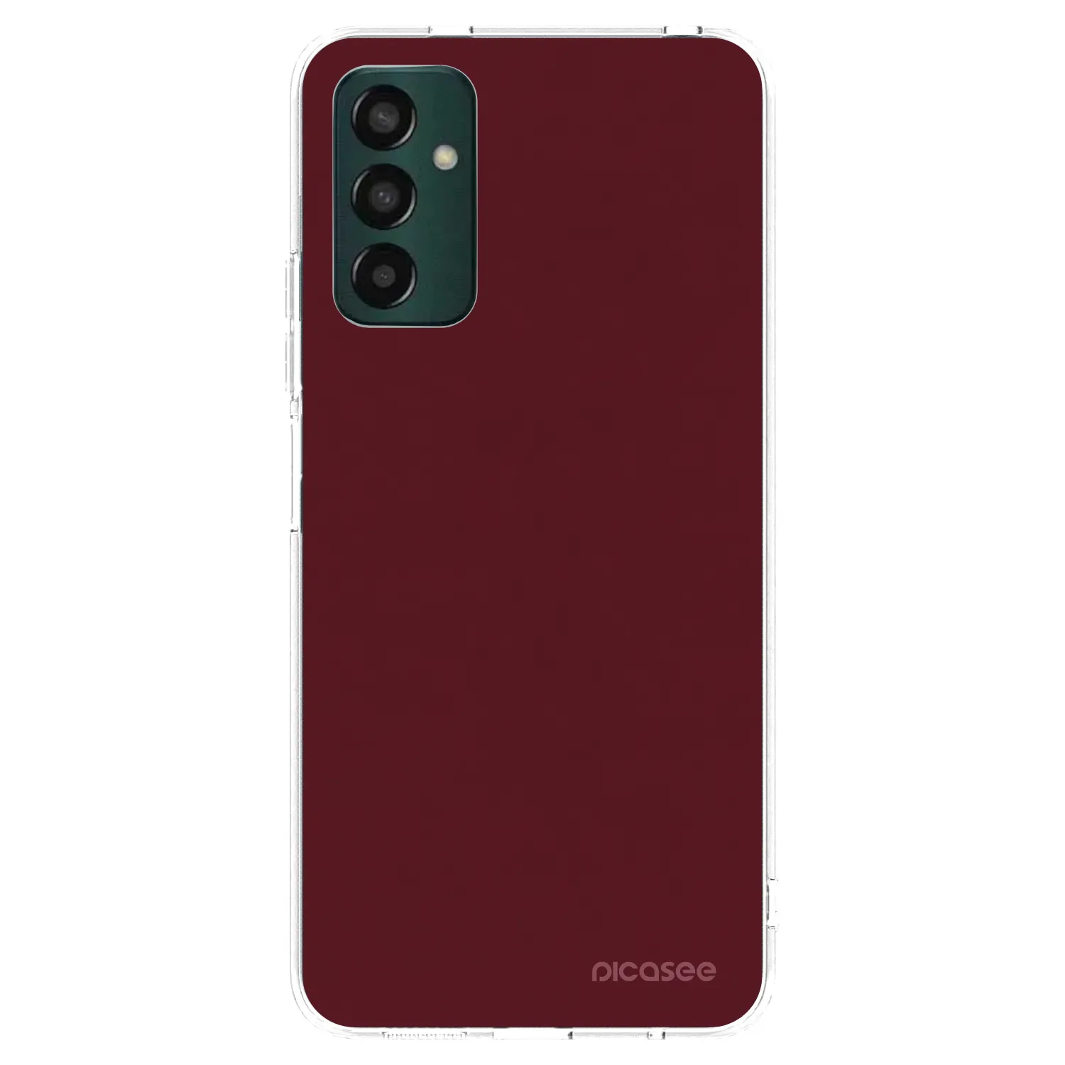 Picasee silikonska prozirna maskica za Samsung Galaxy M23 5G - Burgundy red