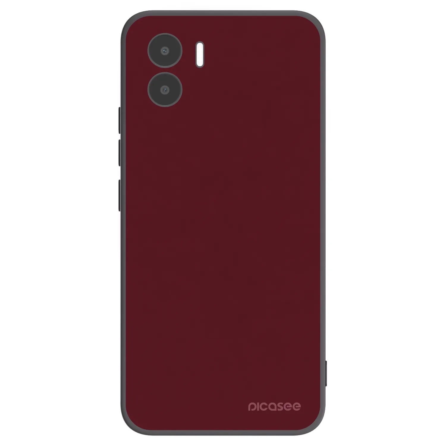Picasee crna silikonska maskica za Xiaomi Redmi A1 - Burgundy red