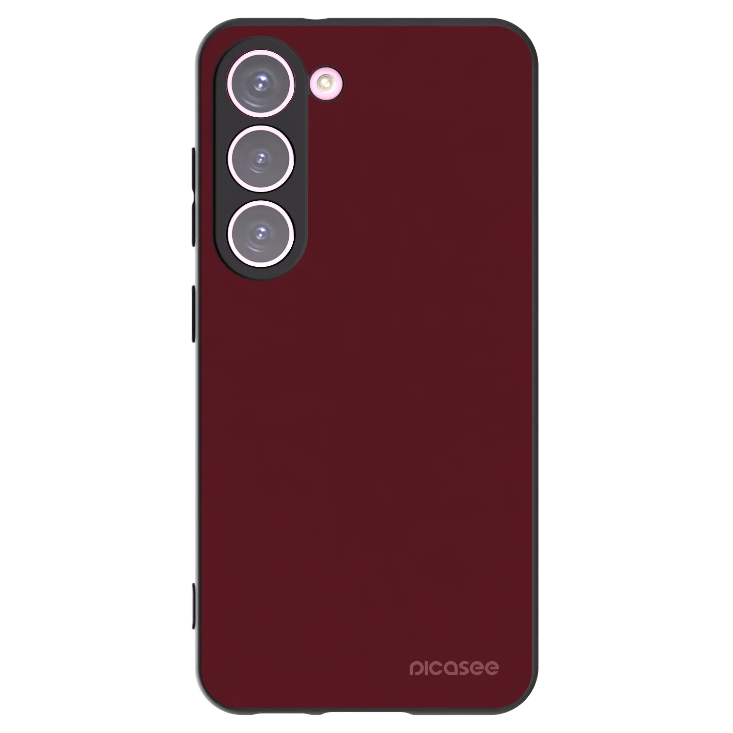 Picasee crna silikonska maskica za Samsung Galaxy S23 5G - Burgundy red
