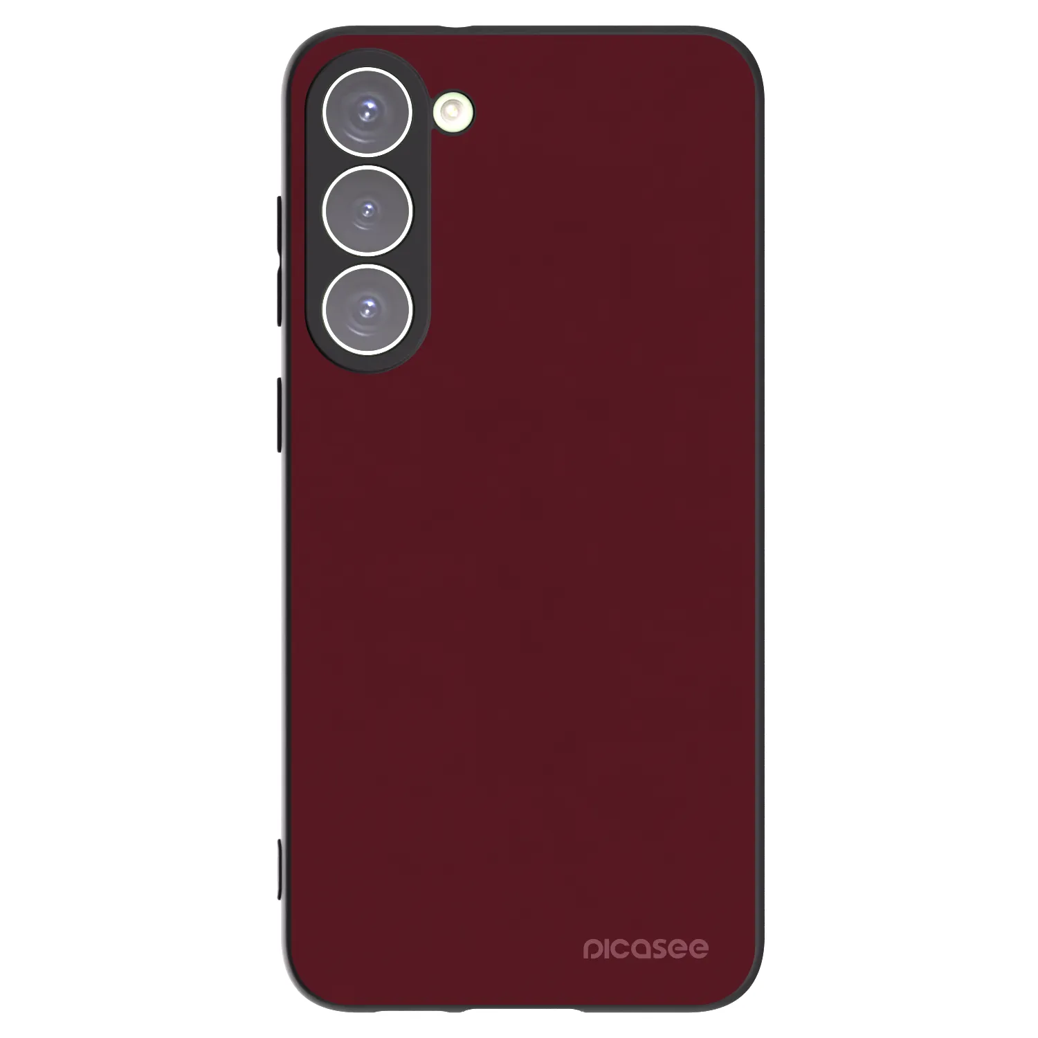 Picasee crna silikonska maskica za Samsung Galaxy S23+ 5G - Burgundy red