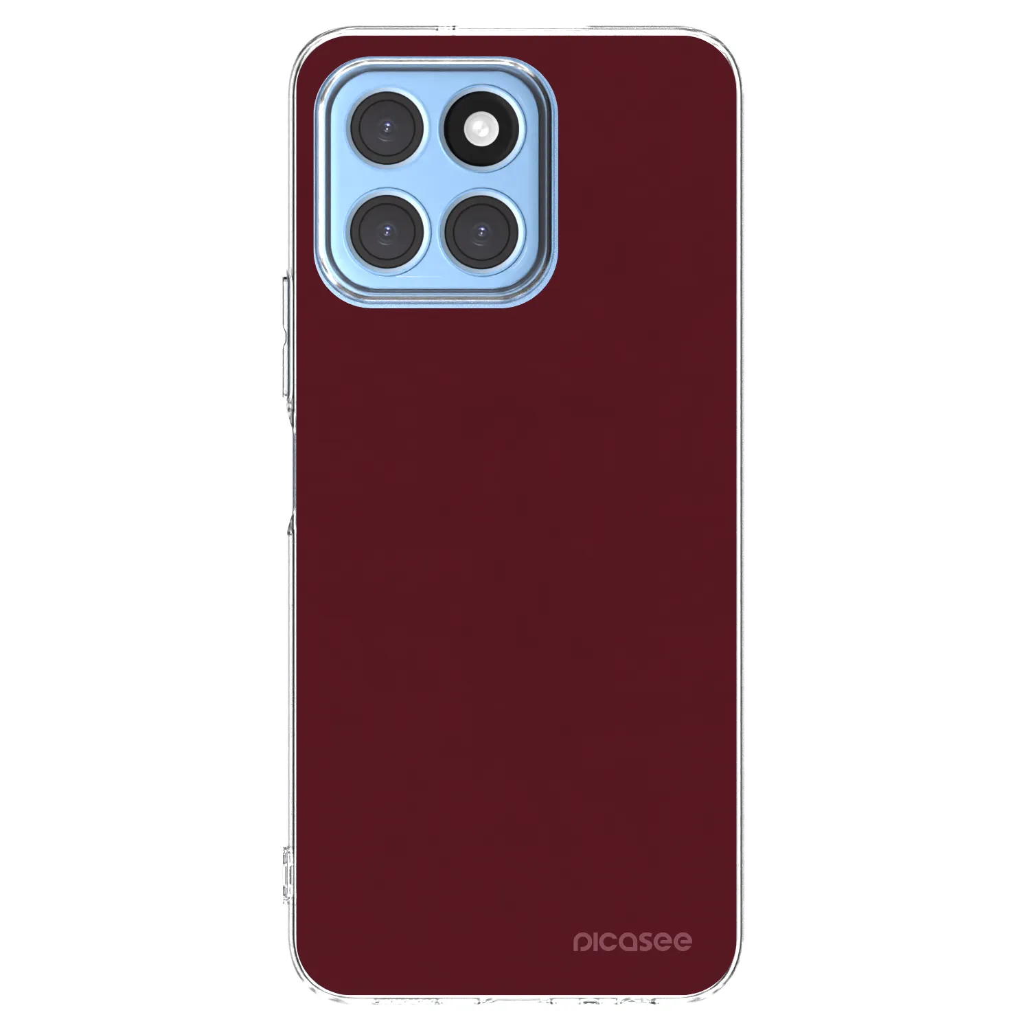 Picasee silikonska prozirna maskica za Honor X8 5G - Burgundy red