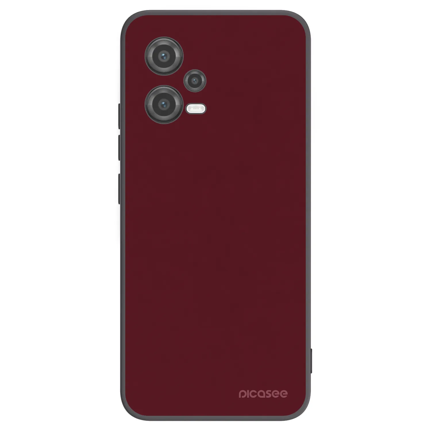 Picasee crna silikonska maskica za Xiaomi Poco X5 - Burgundy red