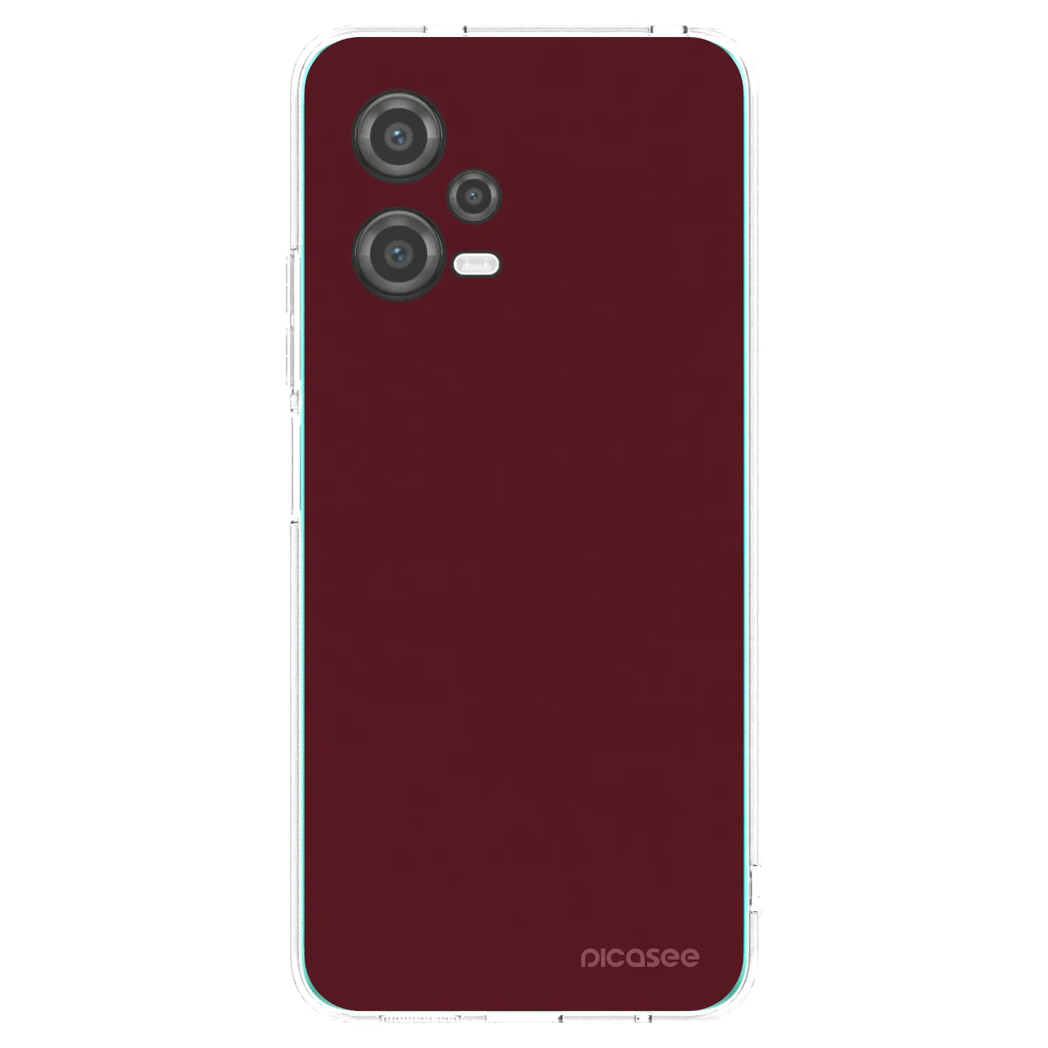 Picasee silikonska prozirna maskica za Xiaomi Poco X5 - Burgundy red