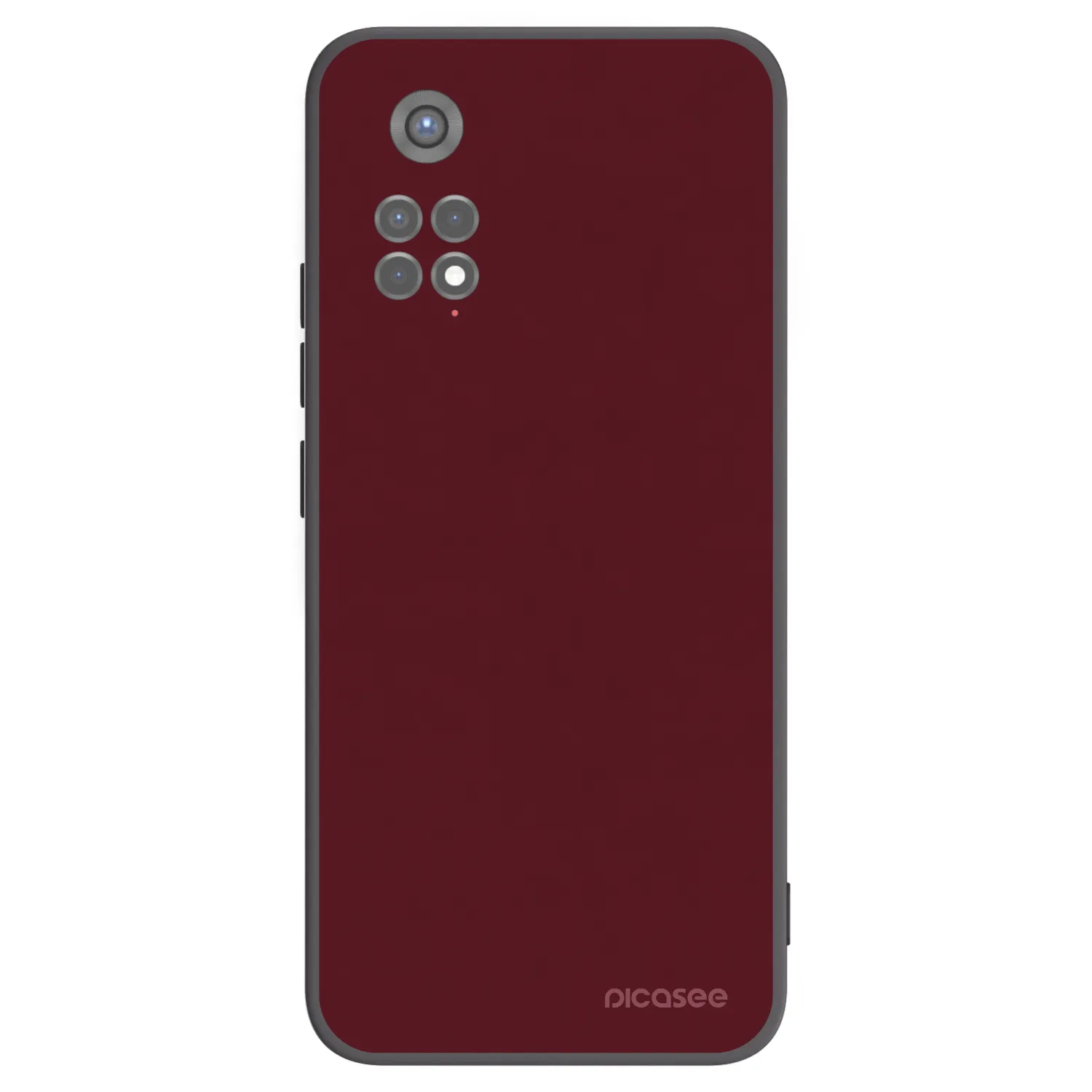 Picasee crna silikonska maskica za Xiaomi Redmi Note 11S 5G - Burgundy red