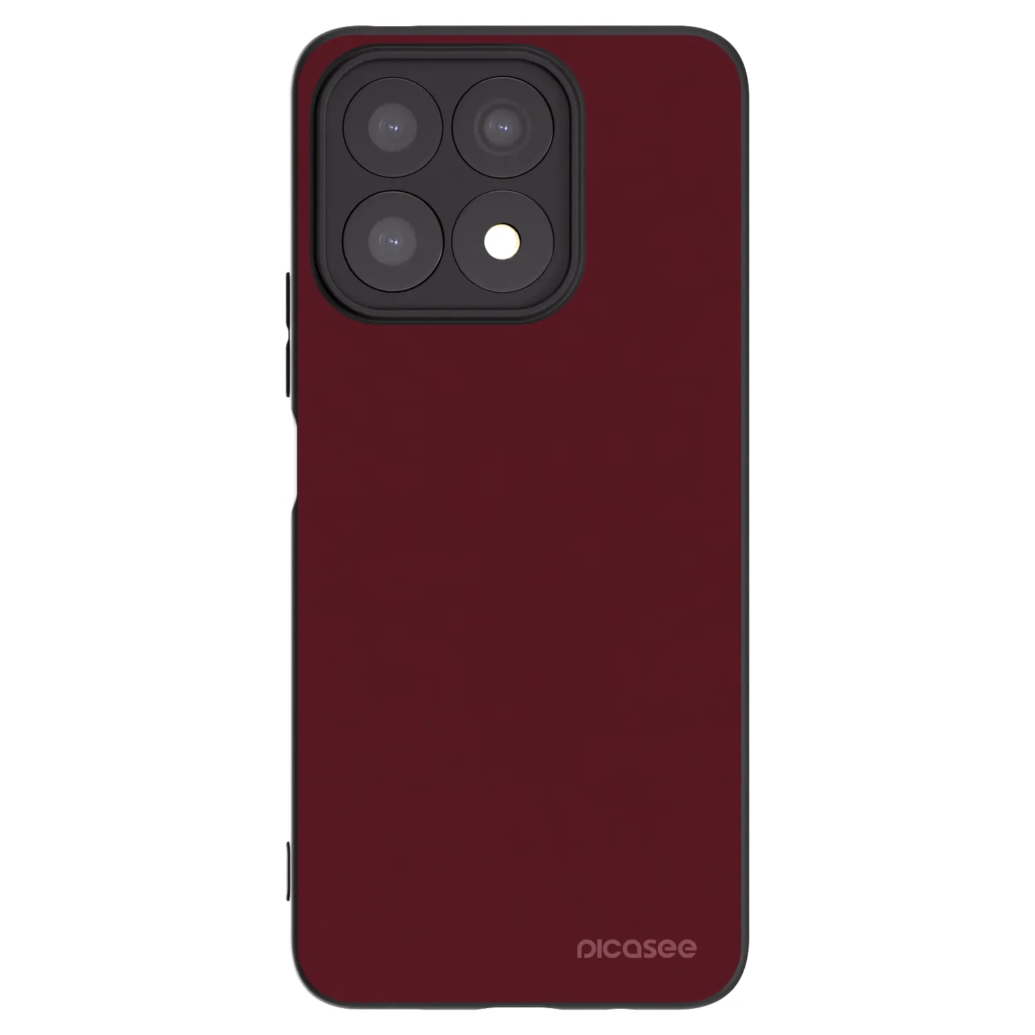 Picasee crna silikonska maskica za Honor X8a - Burgundy red