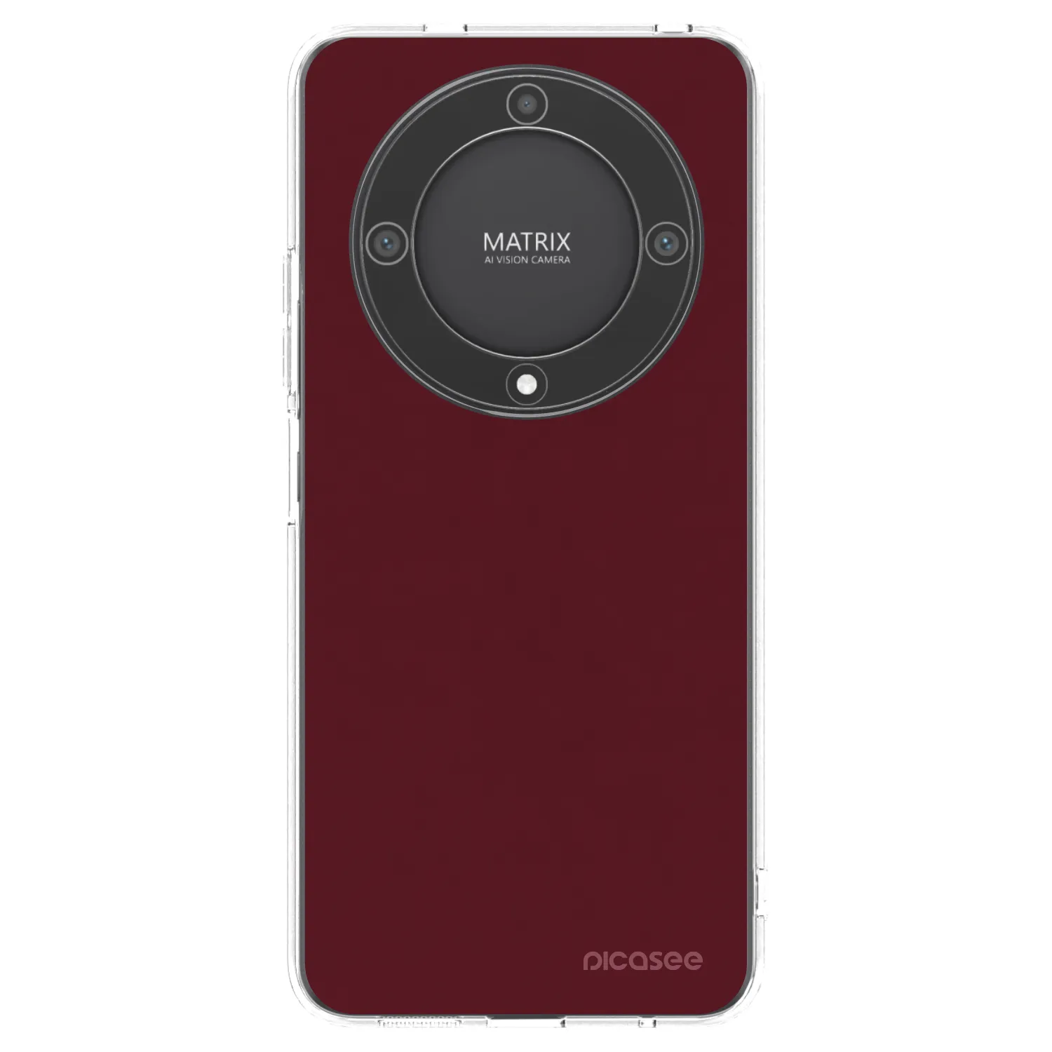 Picasee silikonska prozirna maskica za Honor Magic5 Lite 5G - Burgundy red