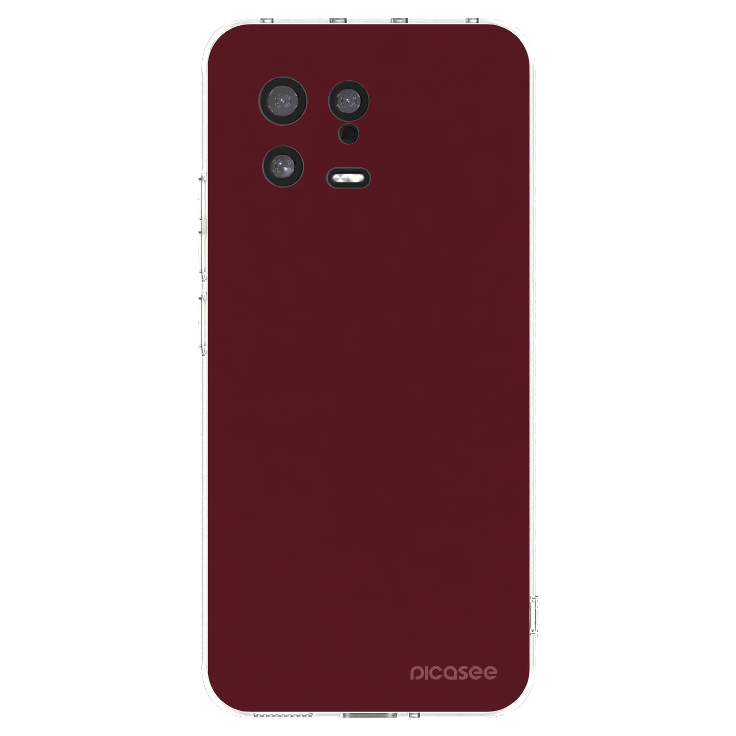 Picasee silikonska prozirna maskica za Xiaomi 13 - Burgundy red