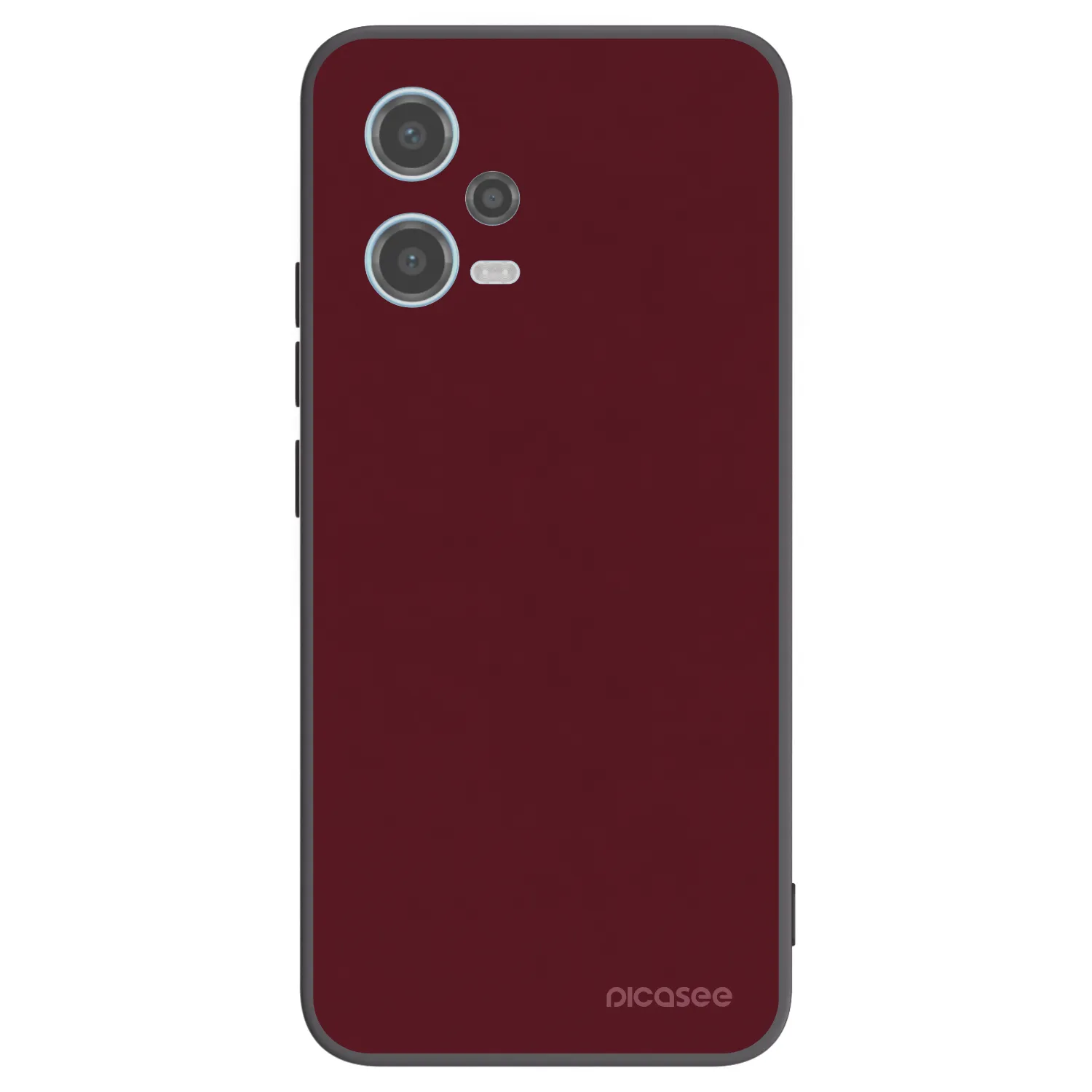 Picasee crna silikonska maskica za Xiaomi Redmi Note 12 5G - Burgundy red