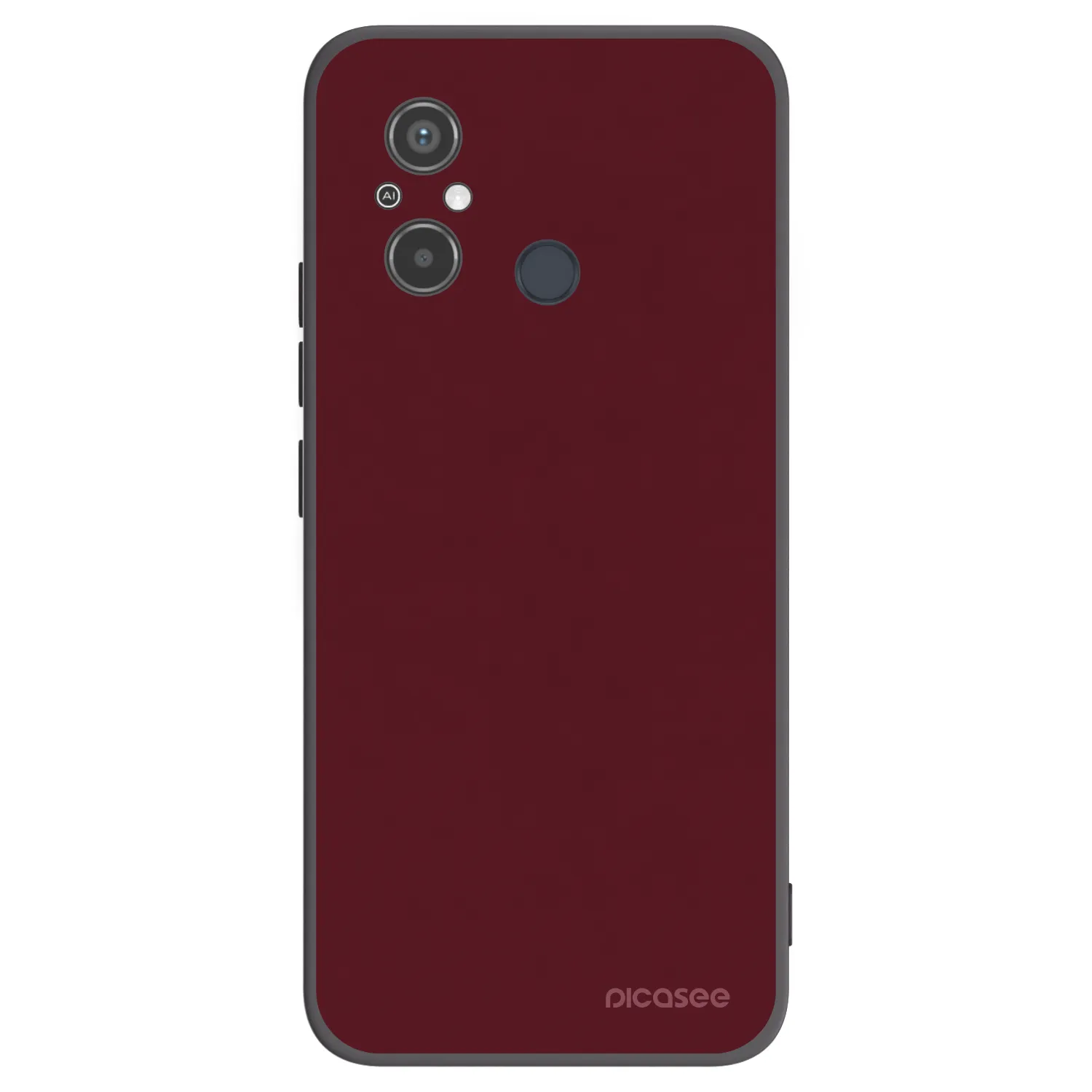 Picasee crna silikonska maskica za Xiaomi Redmi 12C - Burgundy red