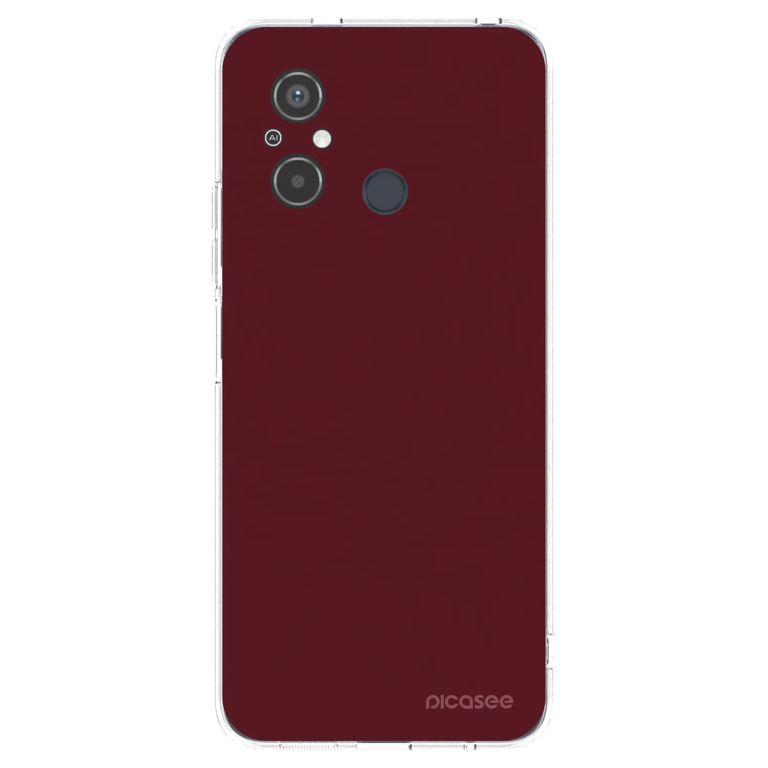 Picasee silikonska prozirna maskica za Xiaomi Redmi 12C - Burgundy red