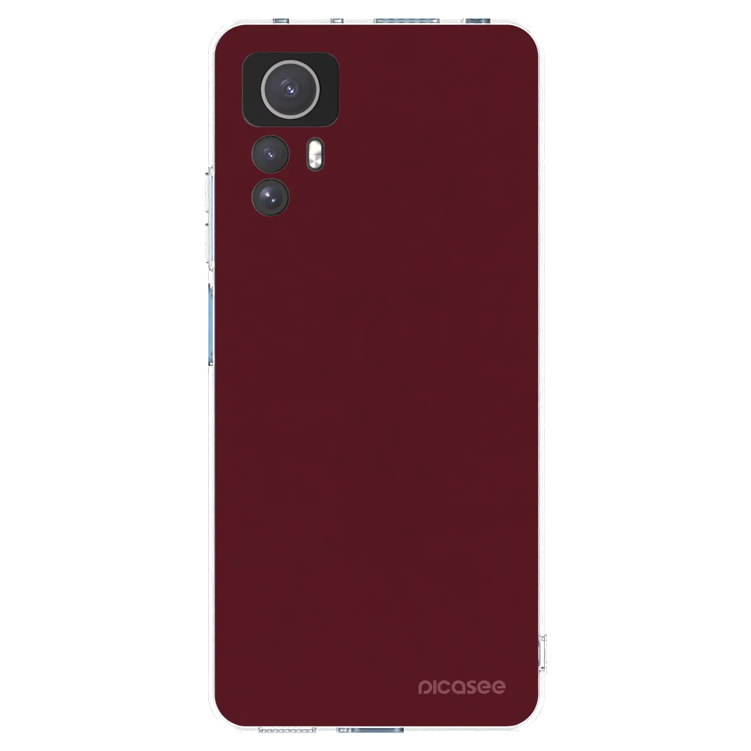 Picasee silikonska prozirna maskica za Xiaomi Redmi Note 12S - Burgundy red