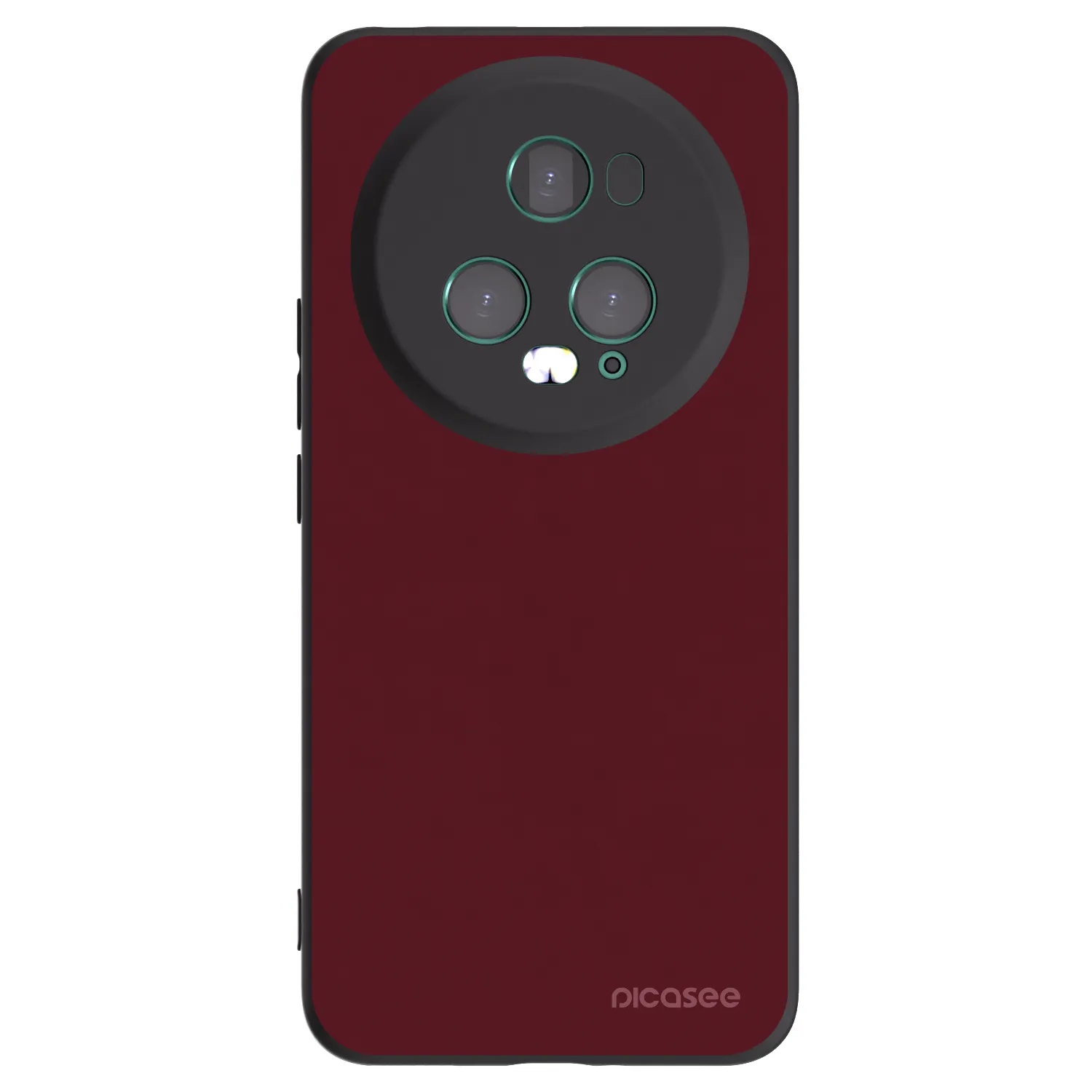 Picasee crna silikonska maskica za Honor Magic5 Pro - Burgundy red