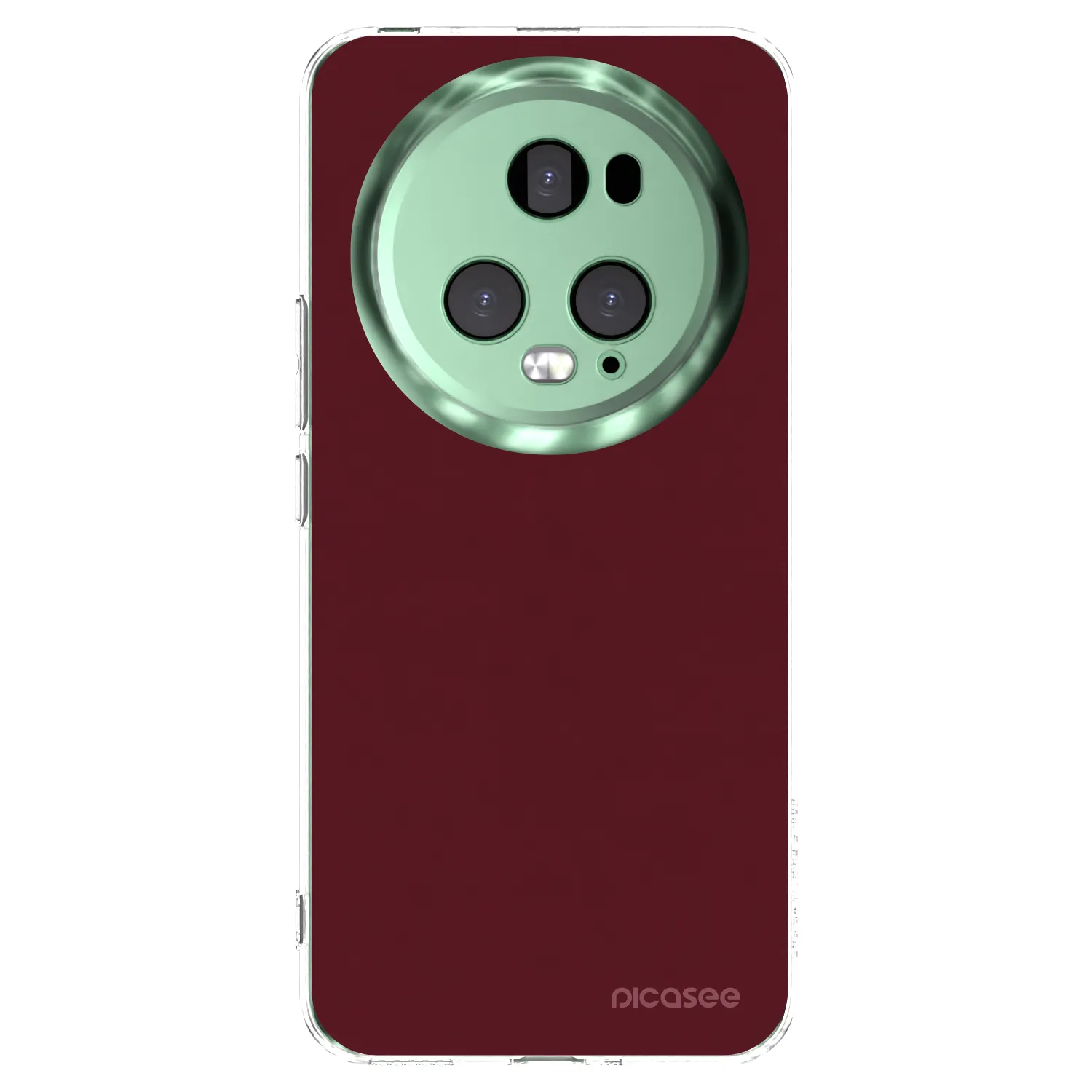 Picasee silikonska prozirna maskica za Honor Magic5 Pro - Burgundy red