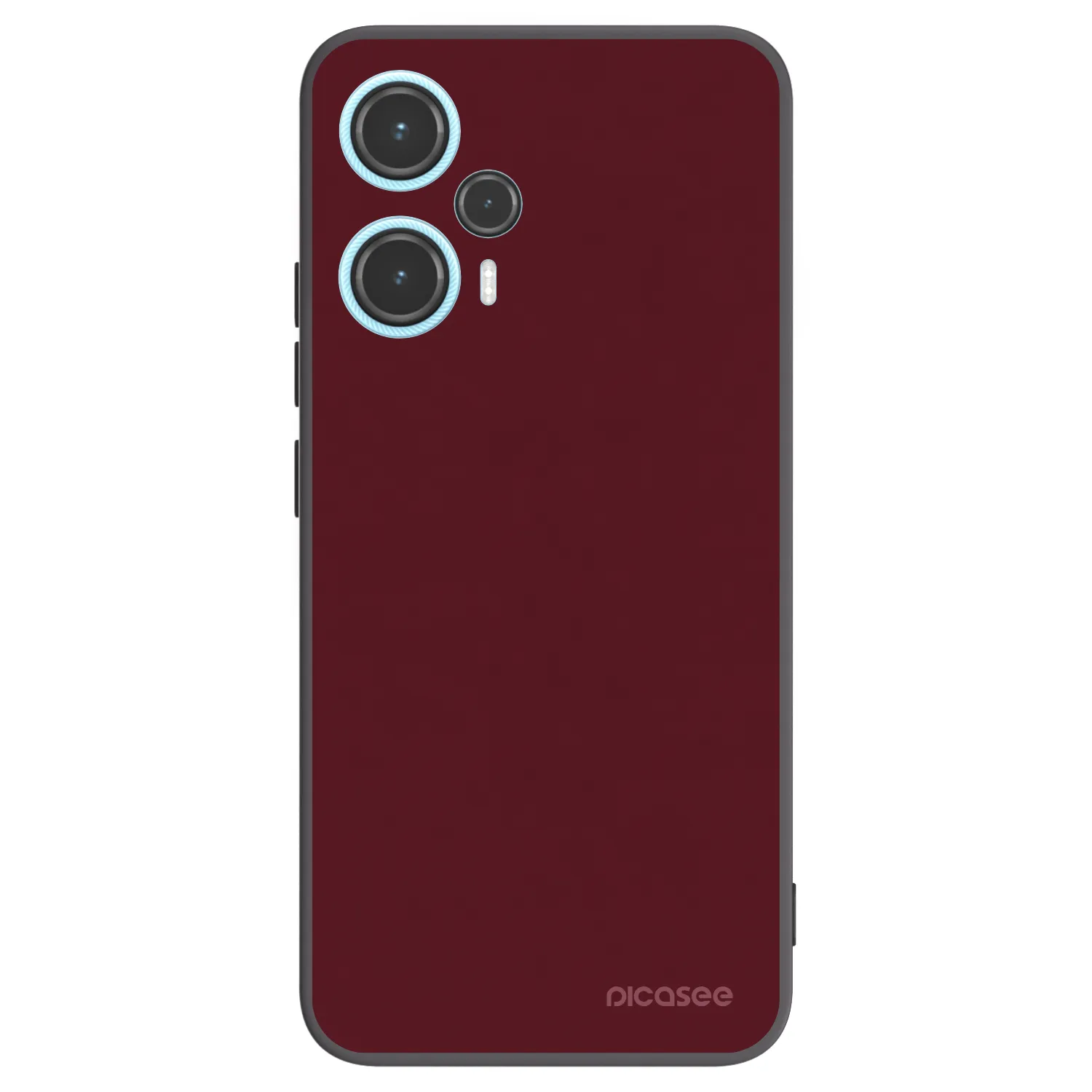 Picasee crna silikonska maskica za Xiaomi Poco F5 - Burgundy red