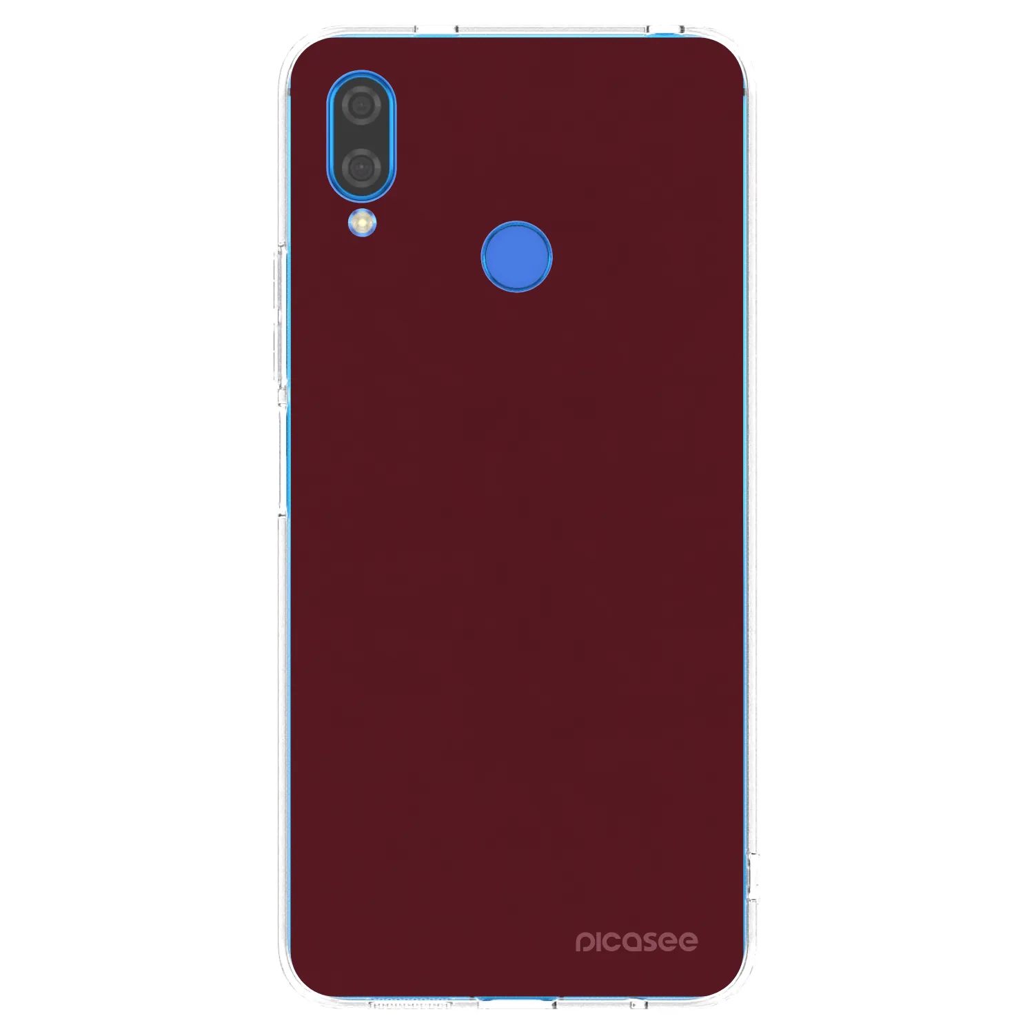 Picasee silikonska prozirna maskica za Huawei Nova 3 - Burgundy red