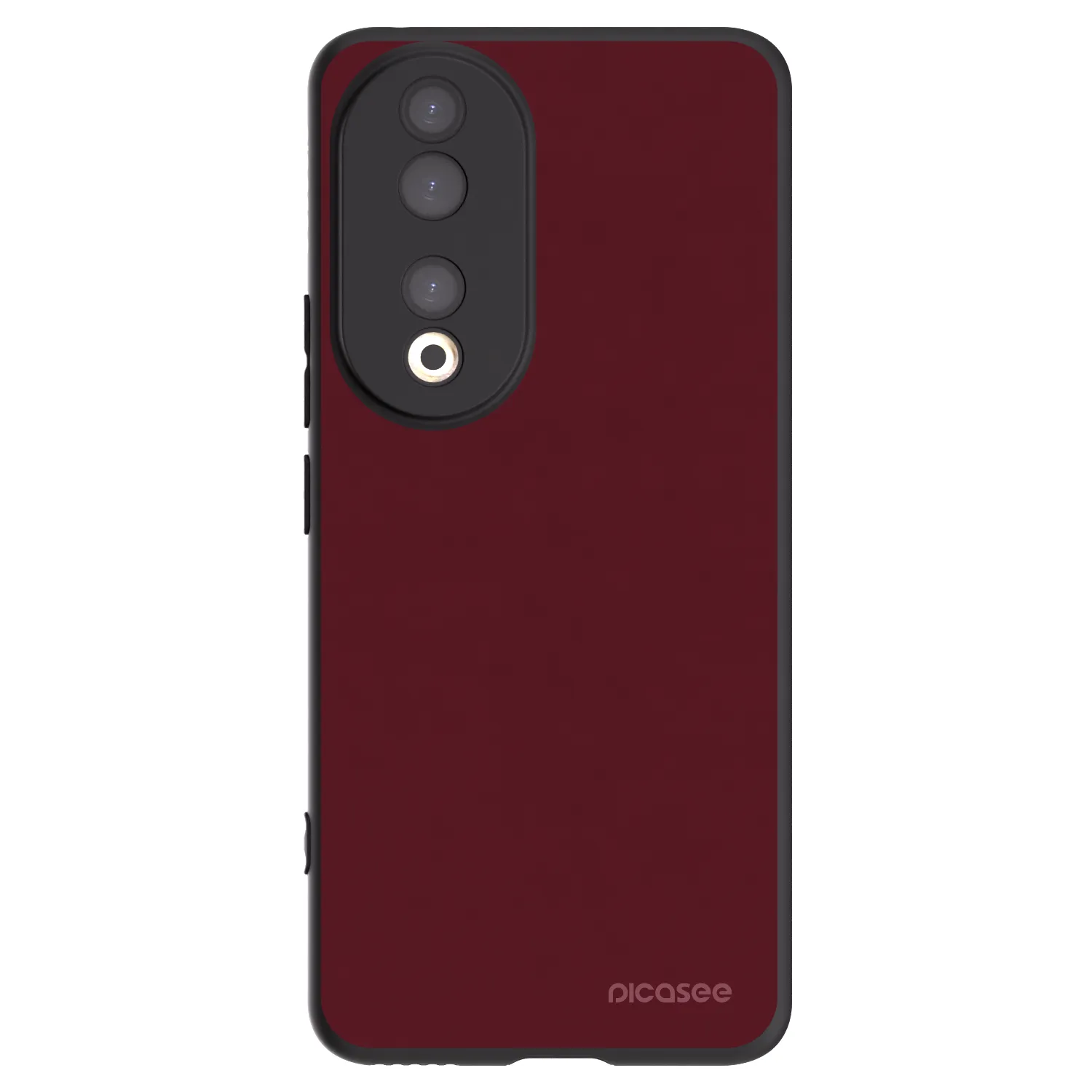 Picasee crna silikonska maskica za Honor 90 5G - Burgundy red