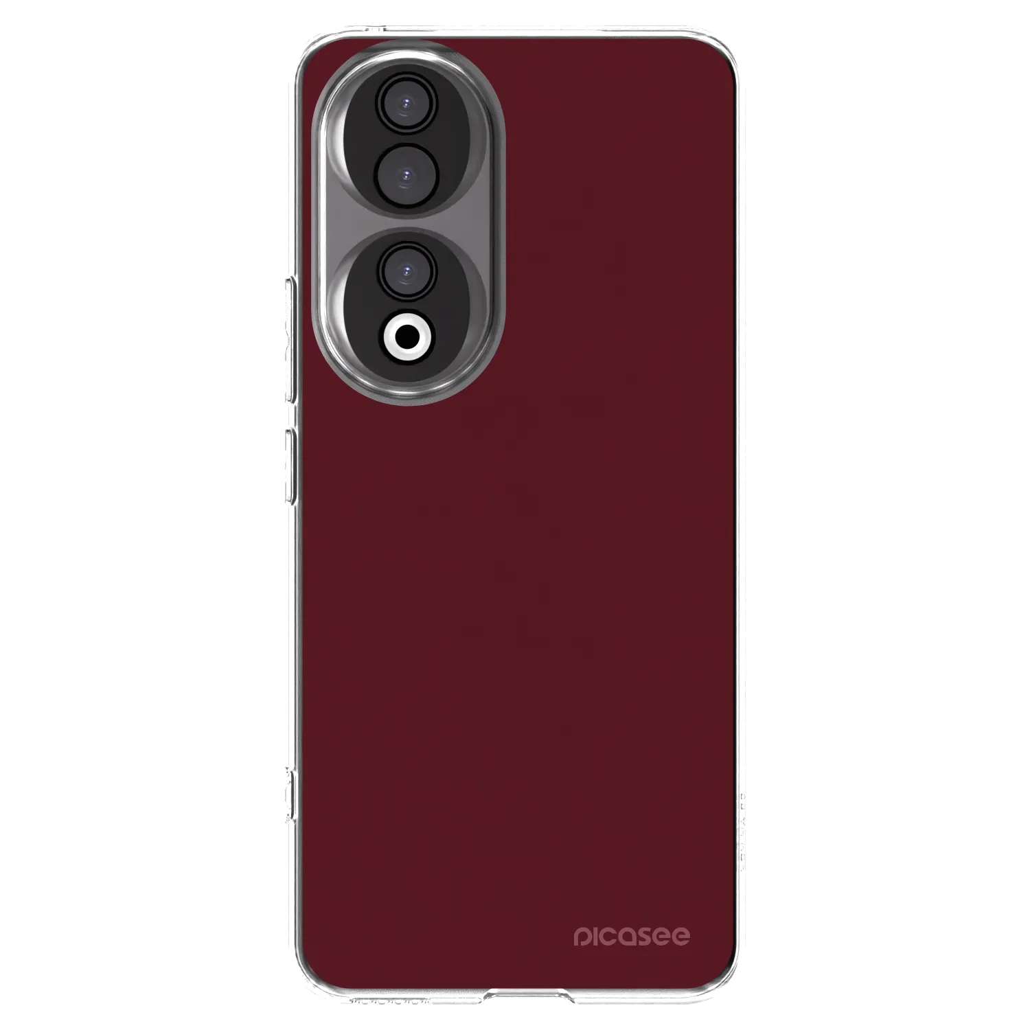 Picasee silikonska prozirna maskica za Honor 90 5G - Burgundy red